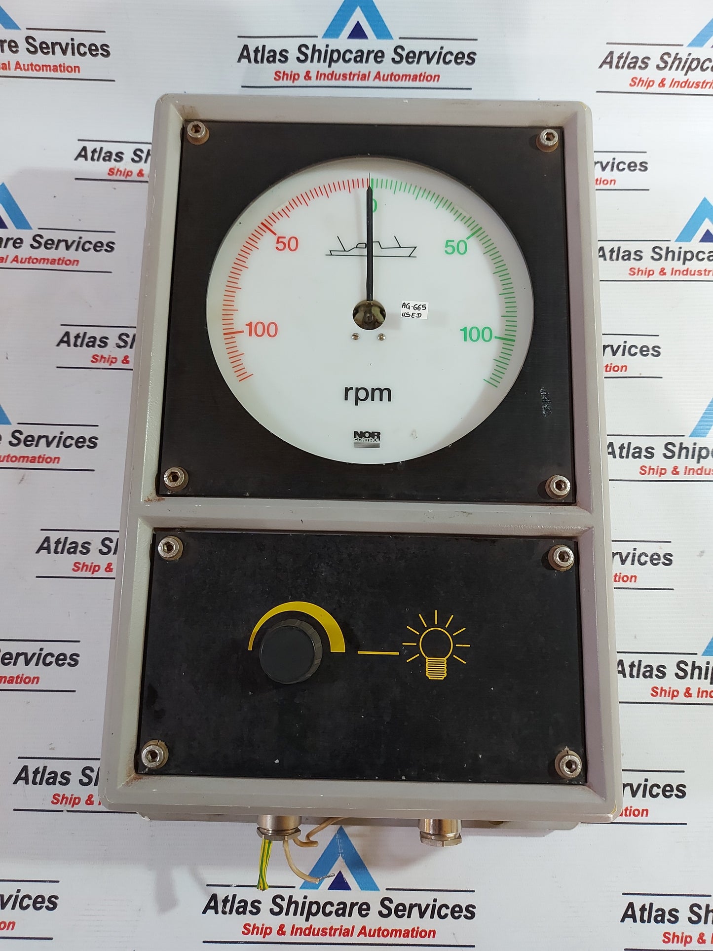 NORCONTROL RPM METER 0 TO 100 RPM AG665
