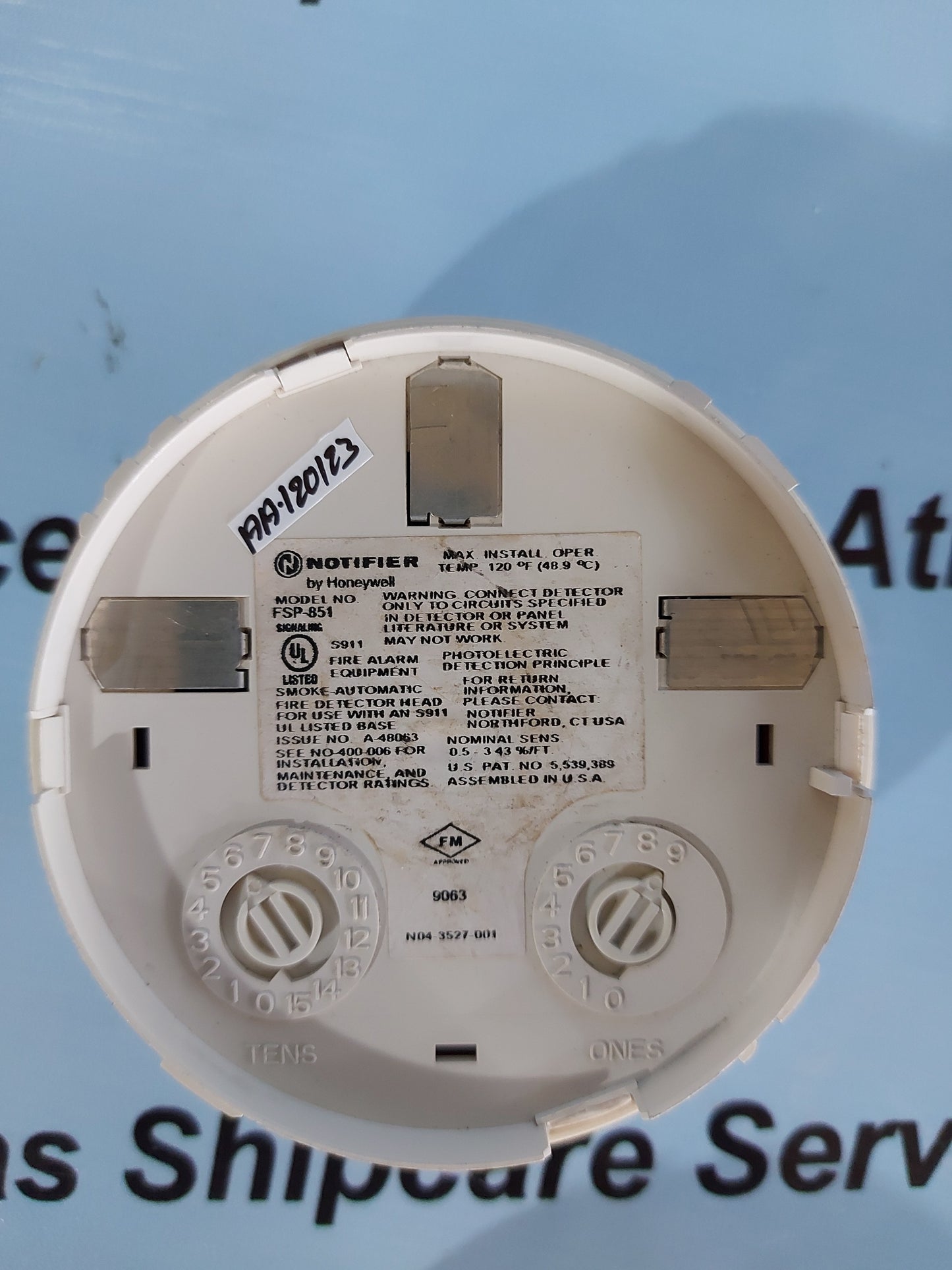NOTIFIER FSP-851 INTILLIGENT PHOTOELECTRIC SMOKE DETECTOR