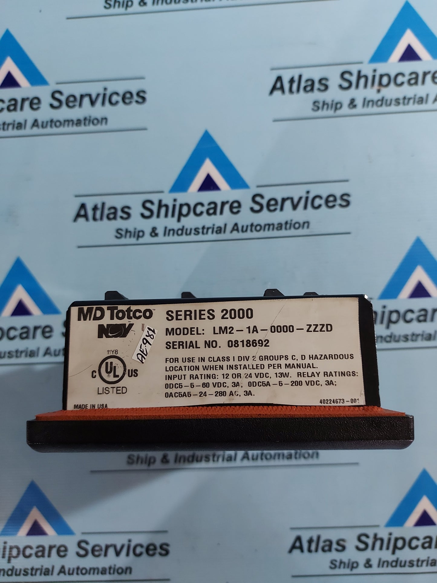 NOV M/D TOTCO SERIES 2000 LM2-1A-0000-ZZZD DISPLAY