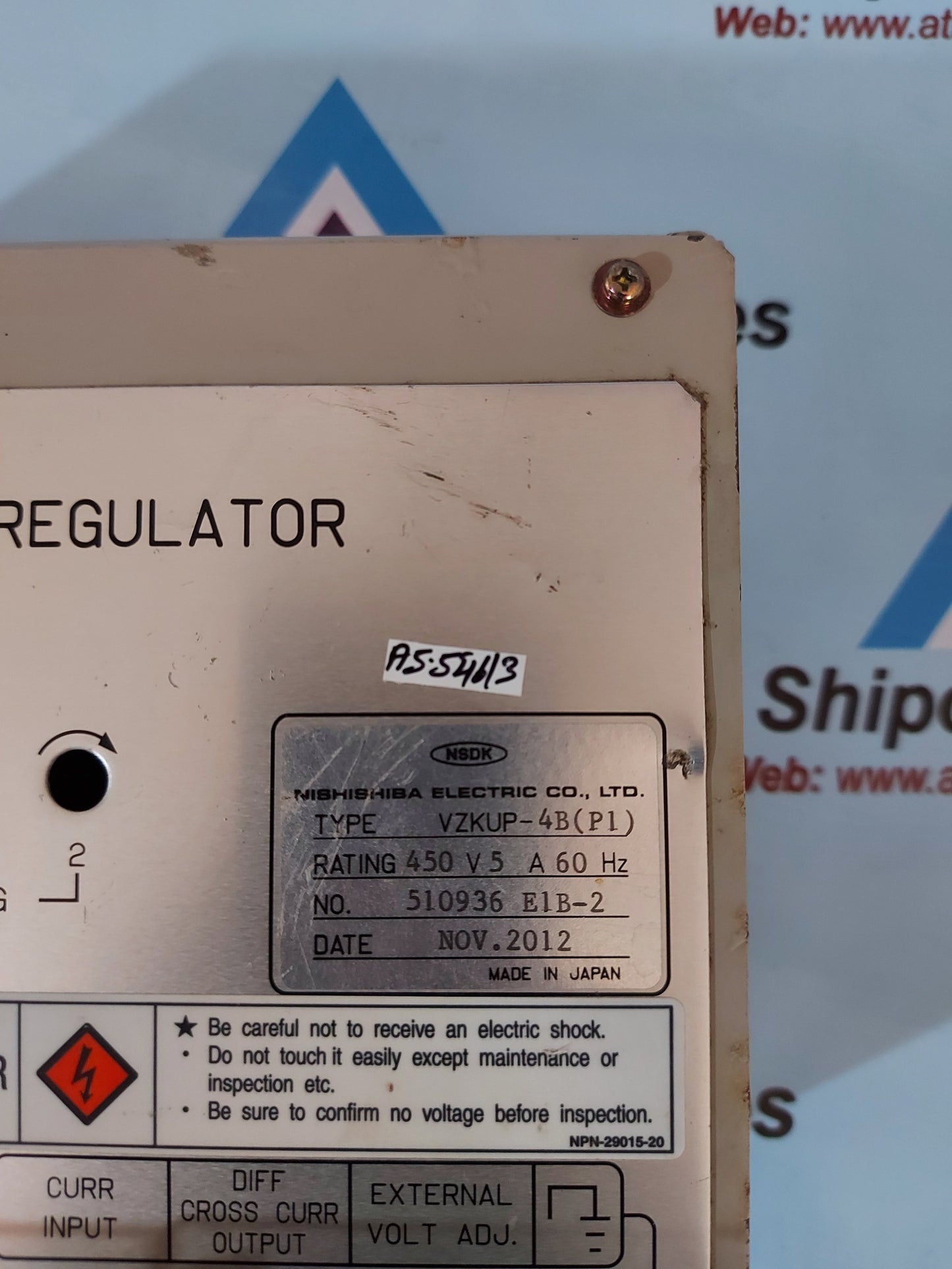 Nishishiba VZKUP-4B(P1) Automatic Voltage Regulator