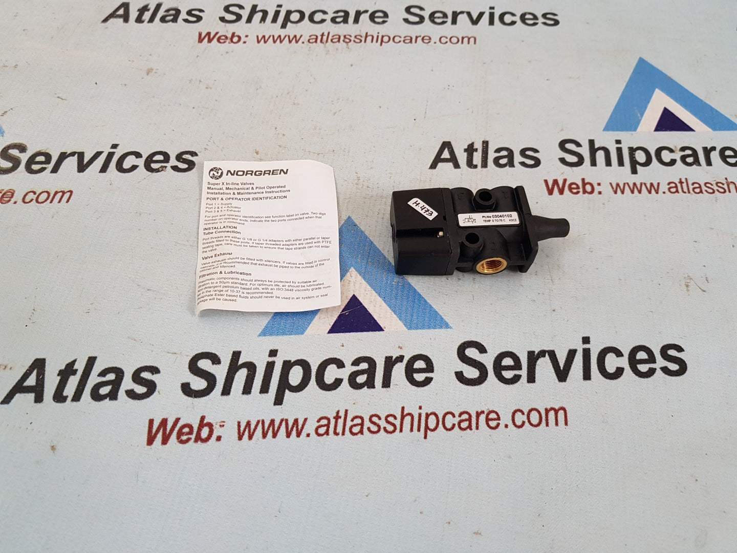 Norgren 03040102 3/2-Way Air Pilot Operated Pneumatic Directional Valve H473