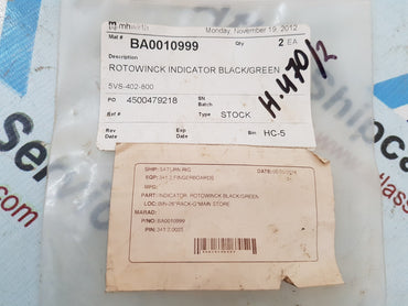 Norgren 5VS-402-800 Rotowinck Black/Green Indicator H470