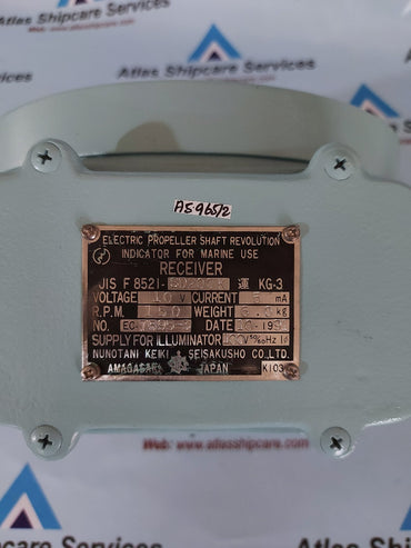 Nunotani Keiki JIS F 8521-SD200K Electric Propeller Shaft Revolution Indicator