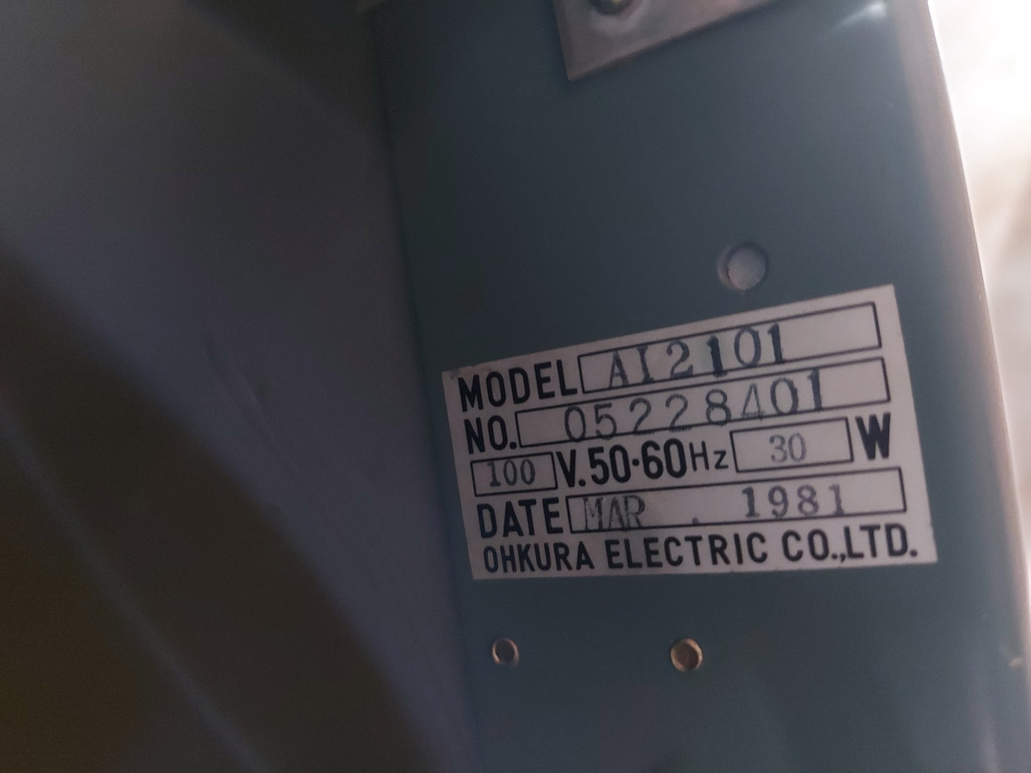OHKURA ELECTRIC AI2101 ANALOG INPUT UNIT