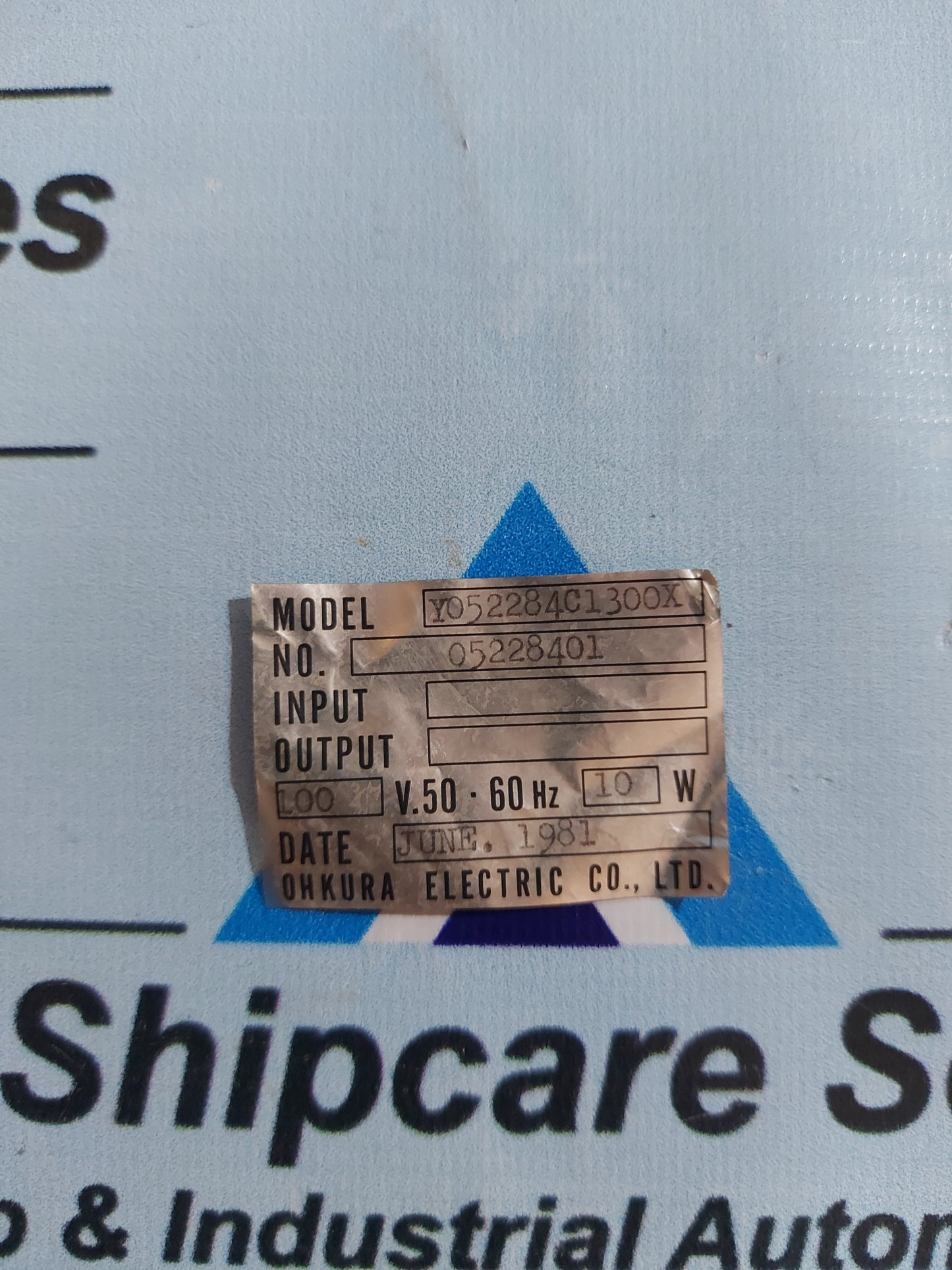 OHKURA ELECTRIC HIH10950 2 PCB CARD