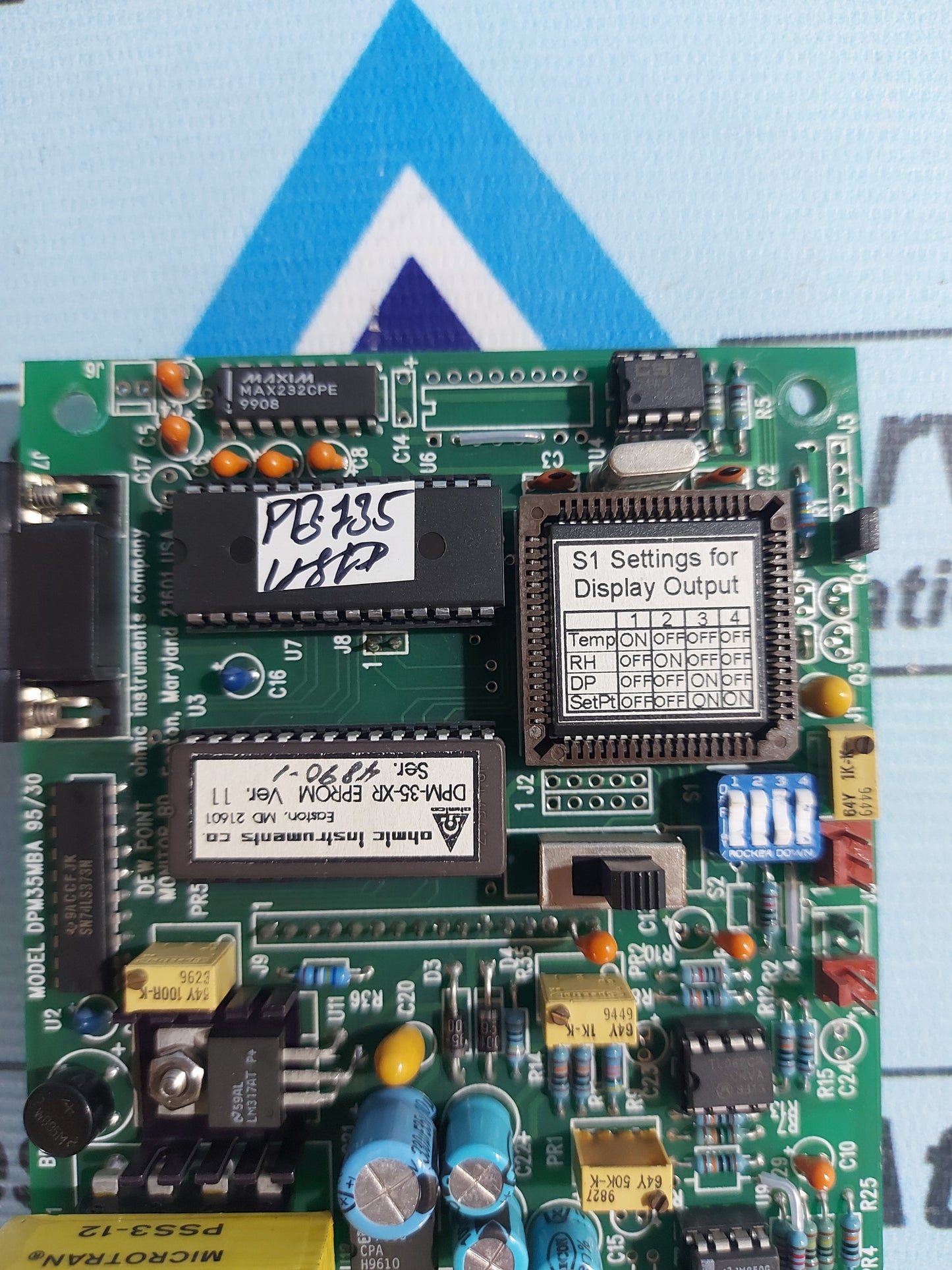 OHMIC INSTRUMENTS DPM35MBA 95/30 PLC CIRCUIT BOARD