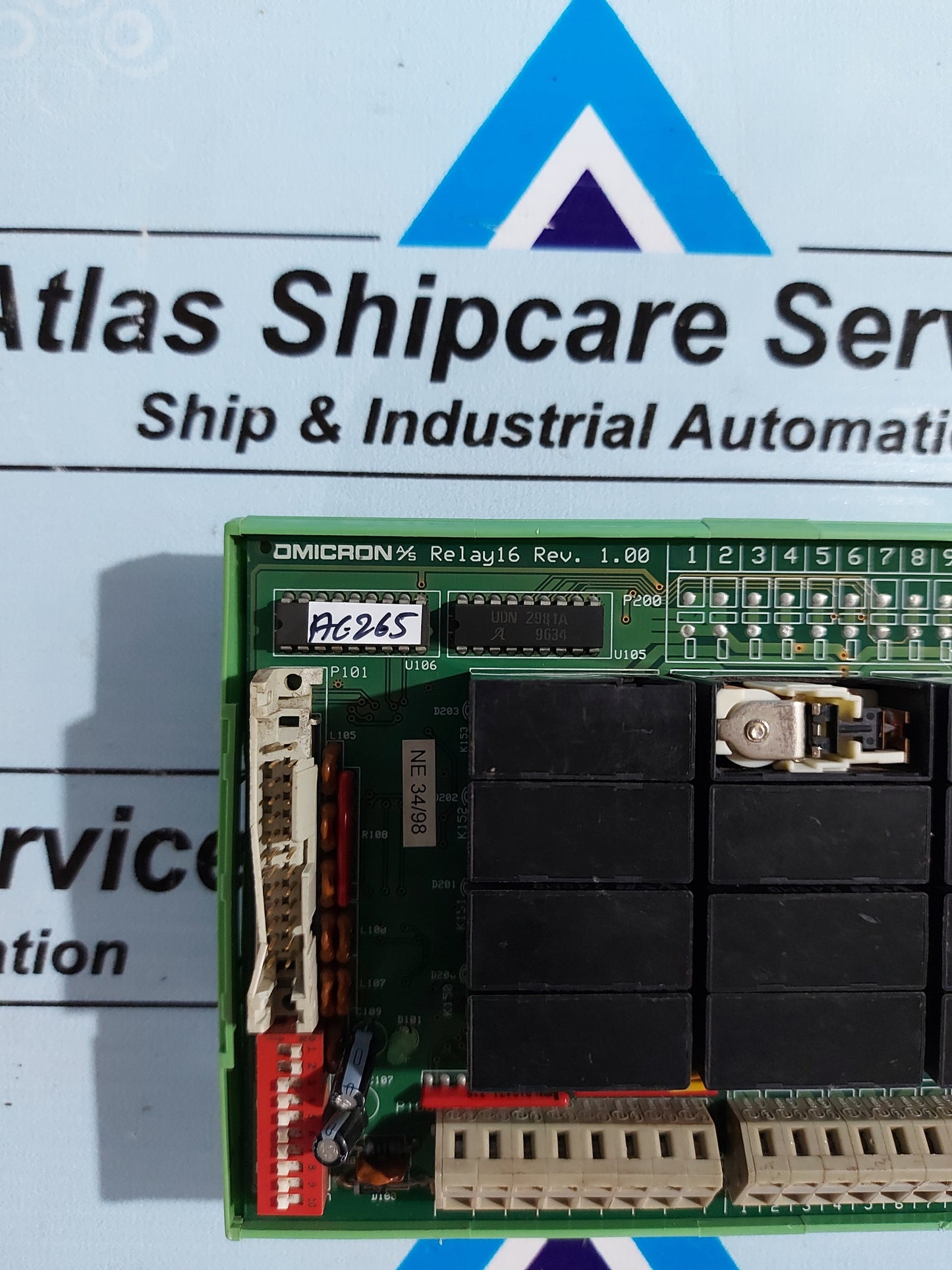 OMICRON RELAY16 REV 1.00 PC BOARD