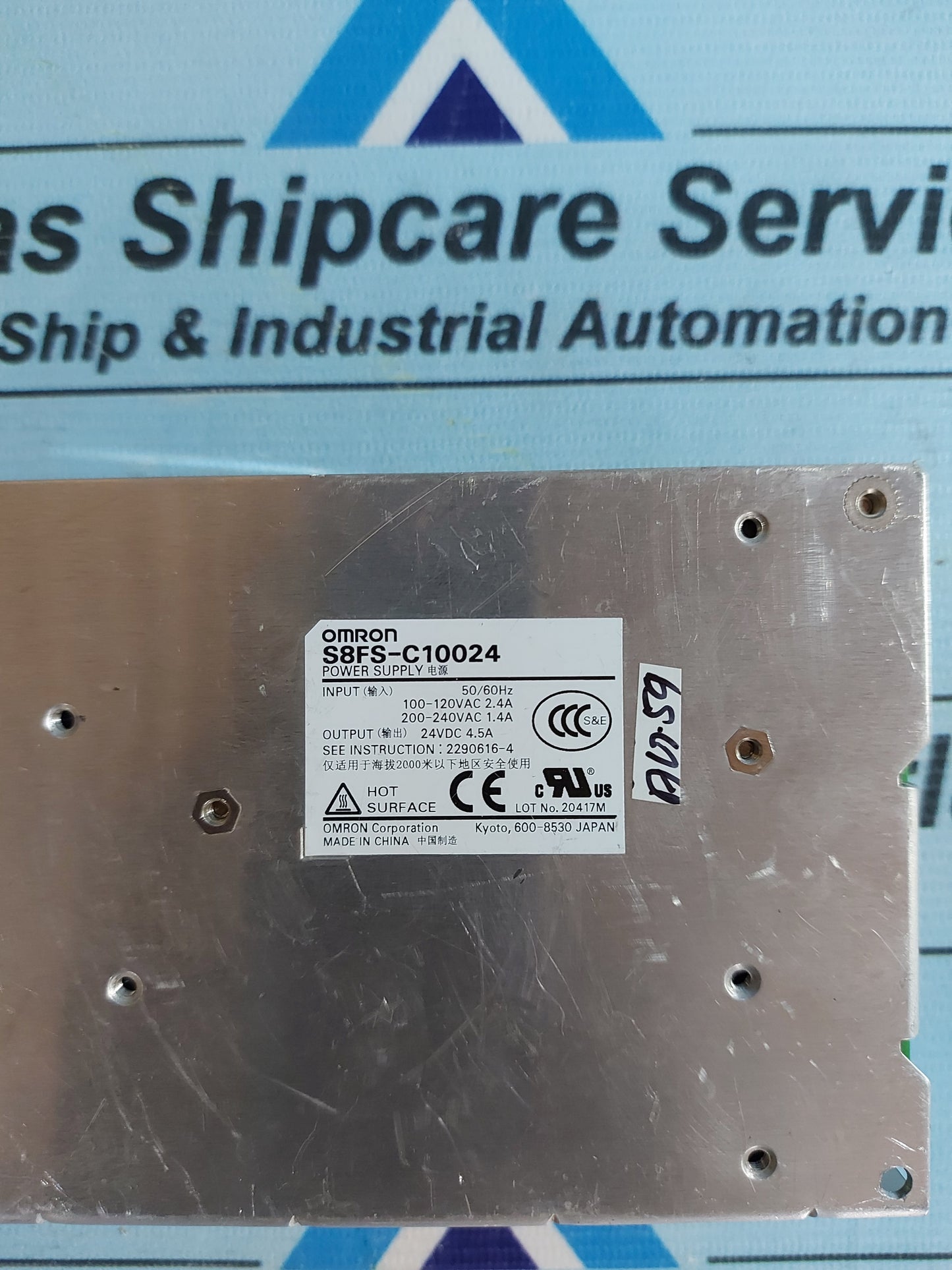 OMRON S8FS-C10024 POWER SUPPLY 24VDC 4.5A AG59