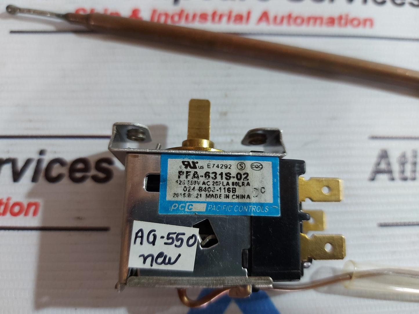 PACIFIC CONTROLS PFA-631S-02 THERMOSTAT AG550