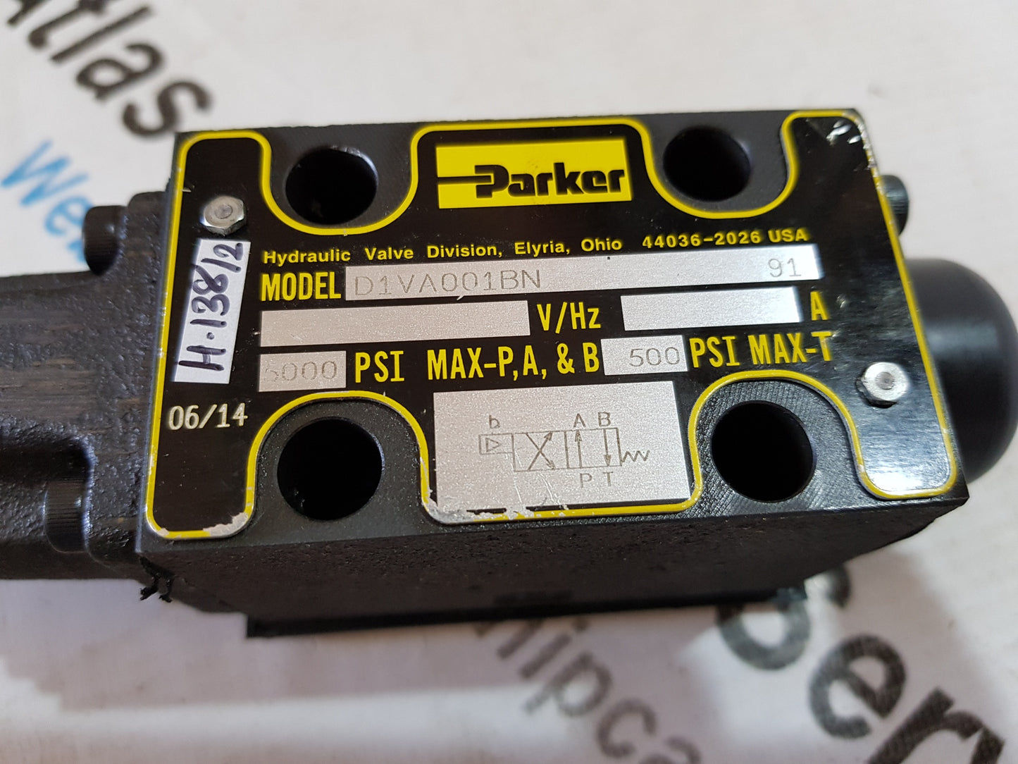 PARKER D1VA001BN HYDRAULIC VALVE DIVISION H138