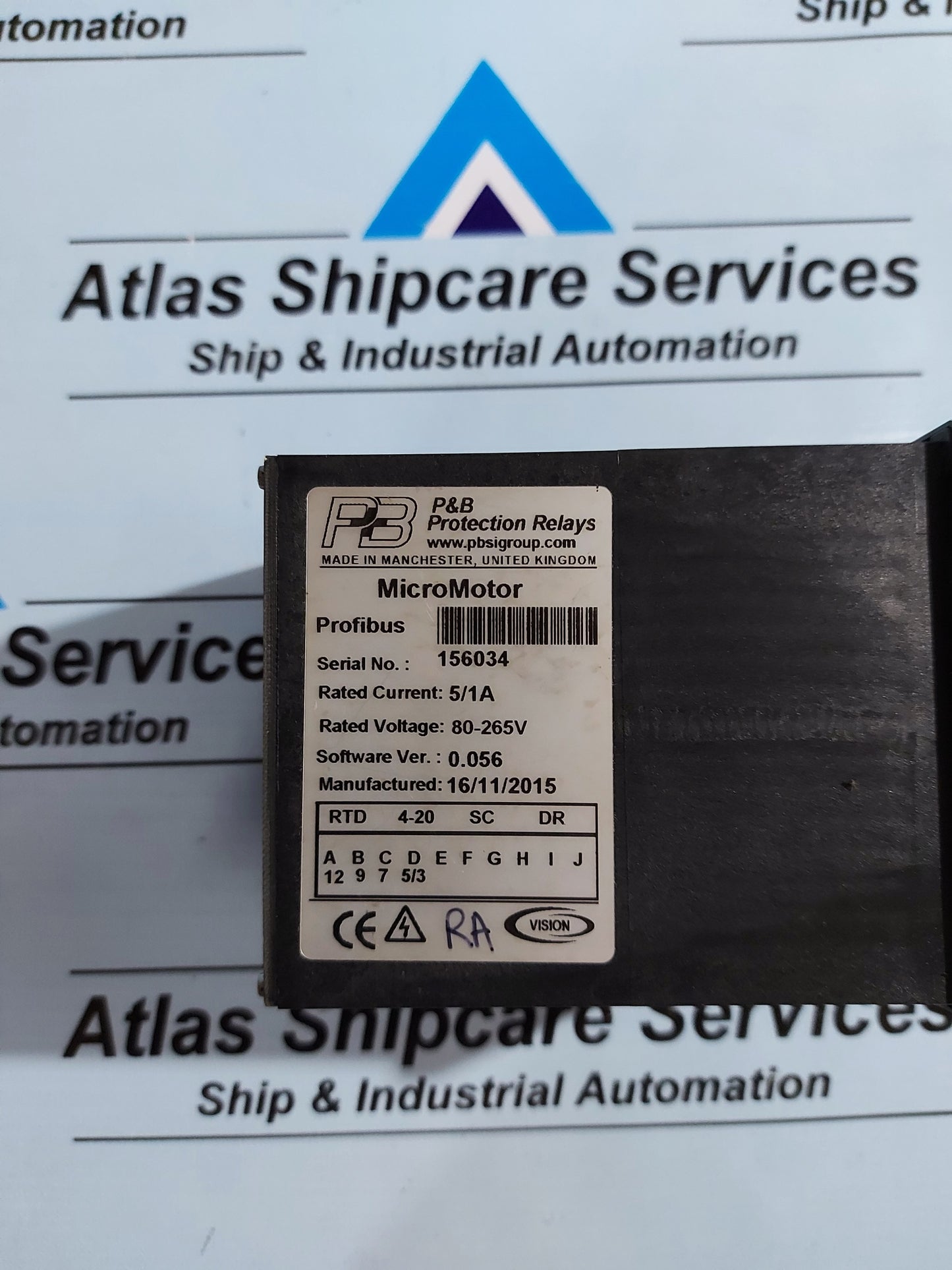 P&B VISION MICROMOTOR PROTECTION RELAY