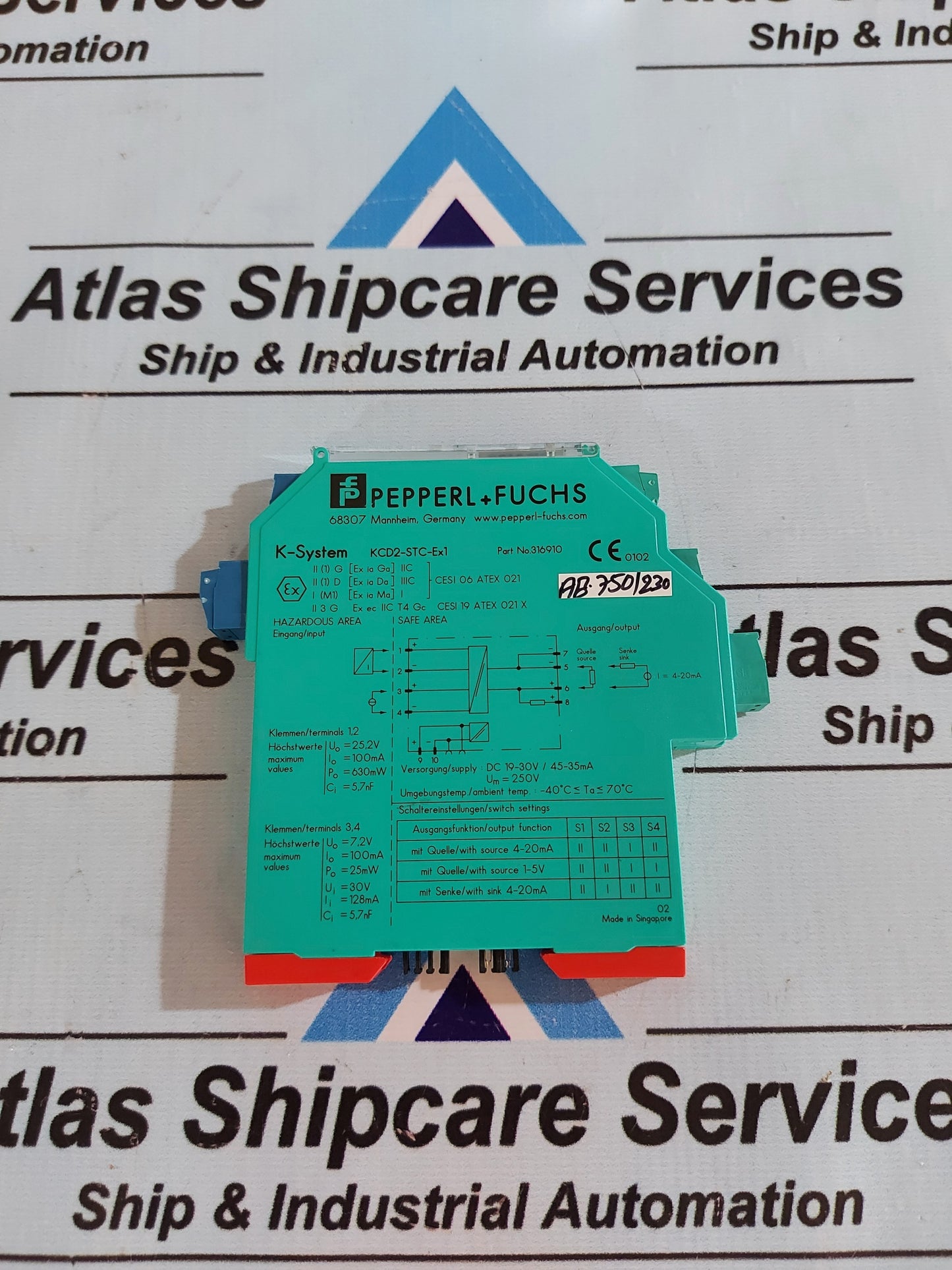 PEPPERL + FUCHS KCD2-STC-Ex1 SMART TRANSMITTER POWER SUPPLY