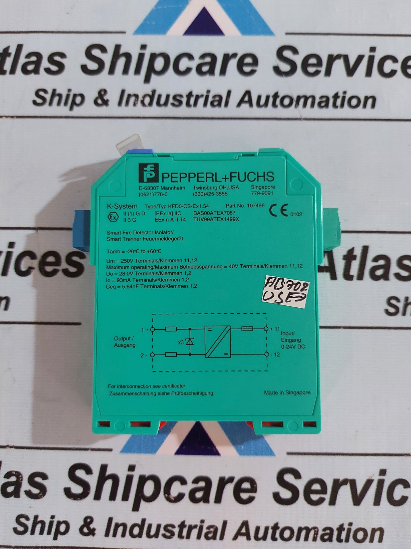 PEPPERL + FUCHS KFD0-CS-Ex1.54 SMART FIRE DETECTOR ISOLATOR