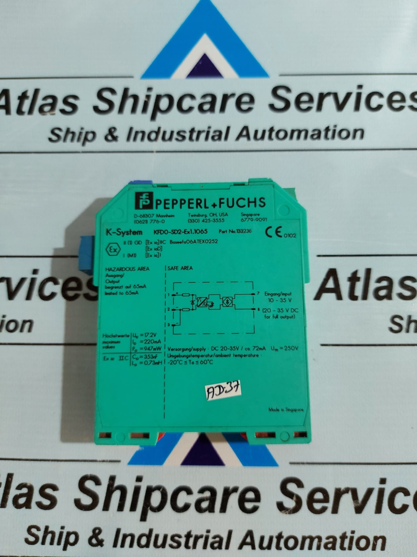 PEPPERL + FUCHS KFD0-SD2-Ex1.1065 SOLENOID DRIVER