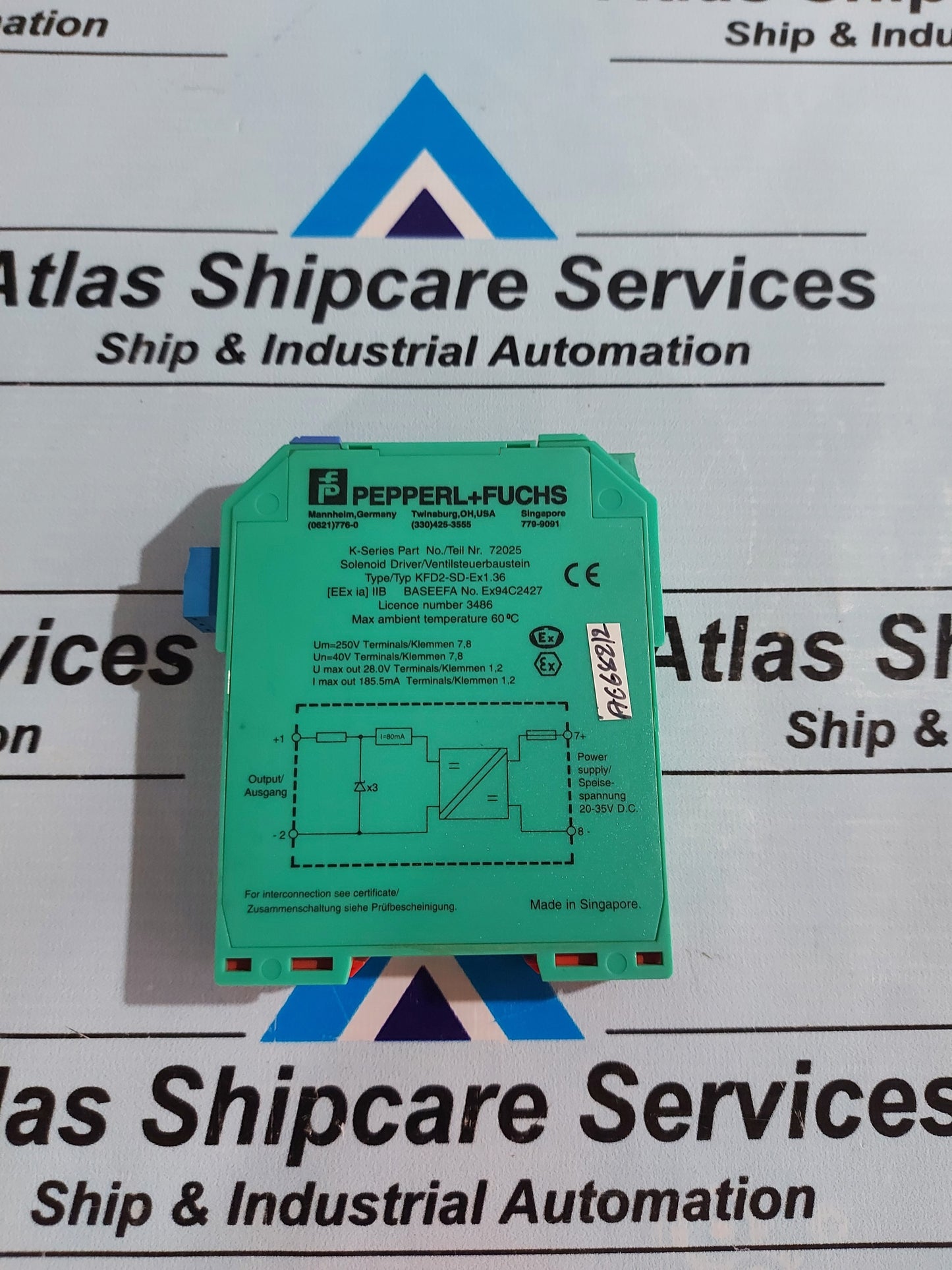 PEPPERL + FUCHS KFD2-SD-Ex1.36 SOLENOID DRIVER 72025