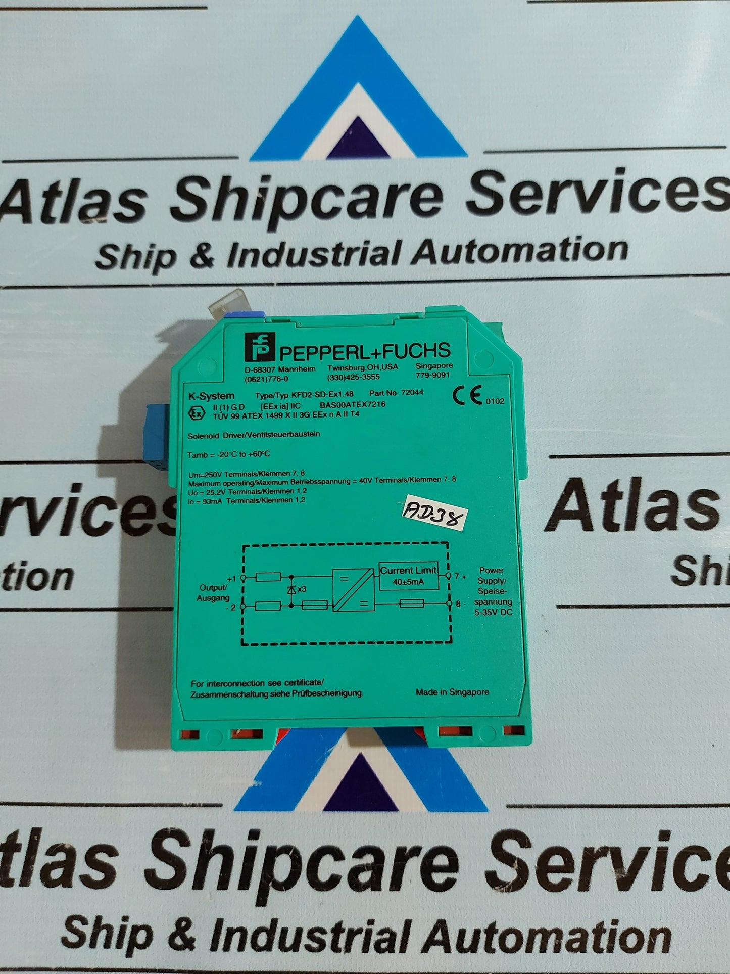 PEPPERL + FUCHS KFD2-SD-Ex1.48 SOLENOID DRIVER