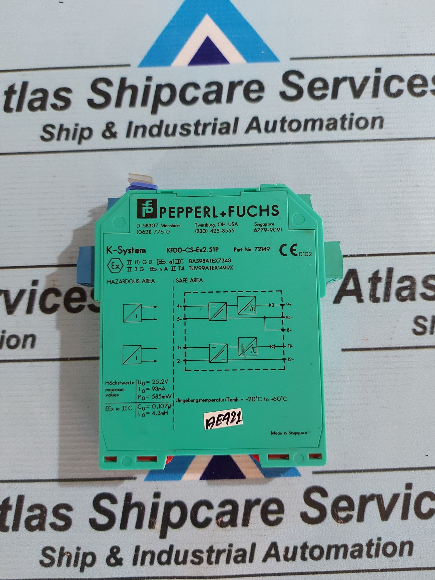 PEPPERL+FUCHS KFD0-CS-Ex2.51P CURRENT DRIVER/REPEATER