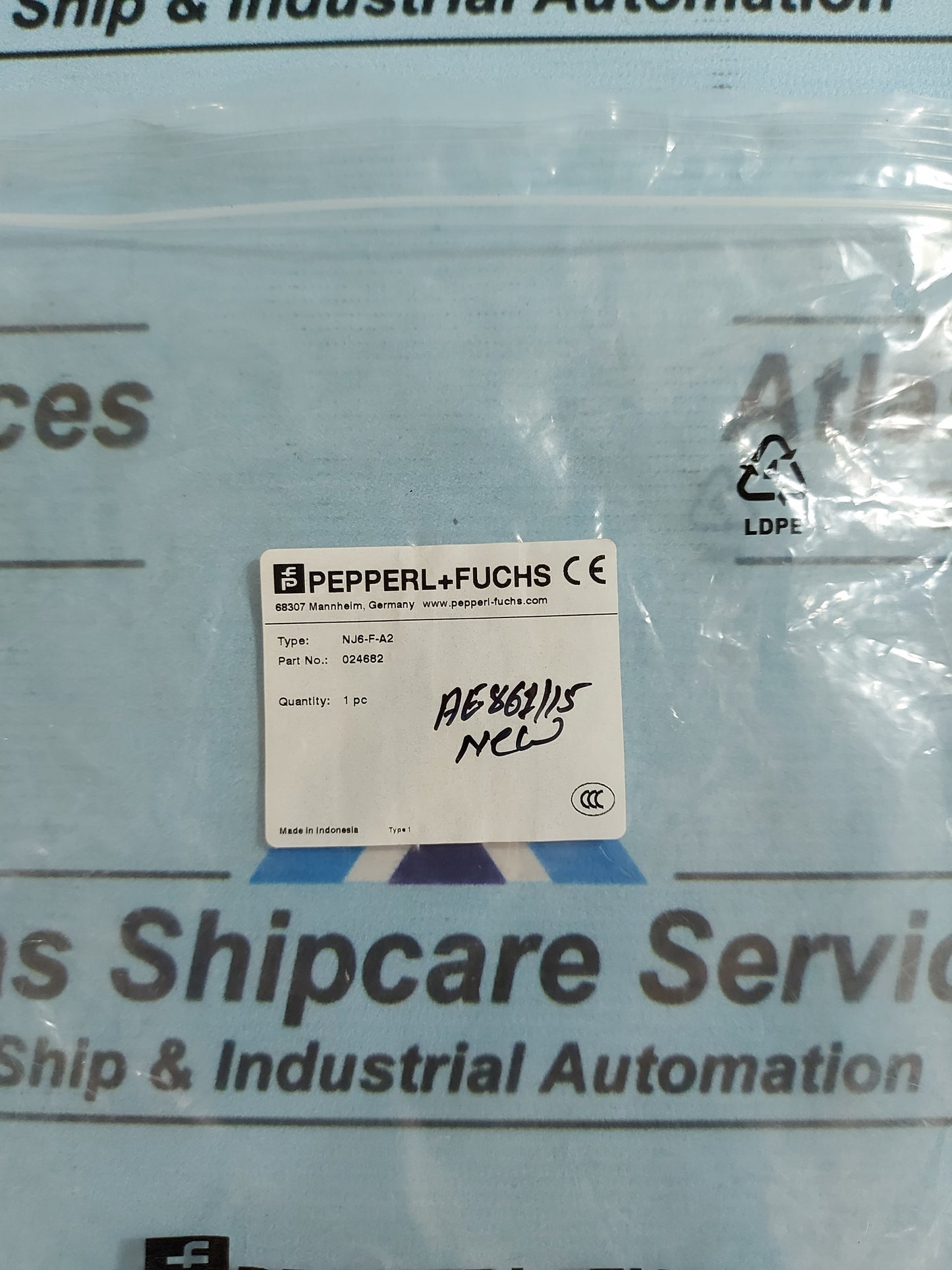 PEPPERL+FUCHS NJ6-F-A2 PROXIMITY SENSOR