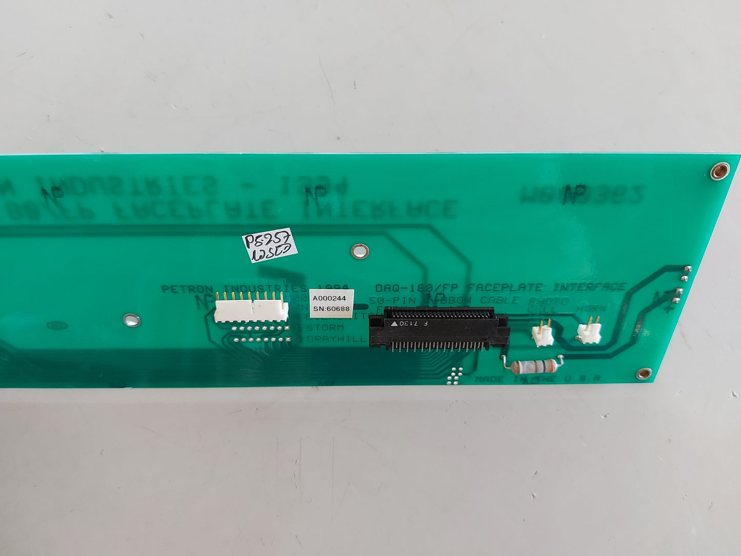 PETRON INDUSTRIES DAQ-180/FP FACEPLATE INTERFACE PCB CARD