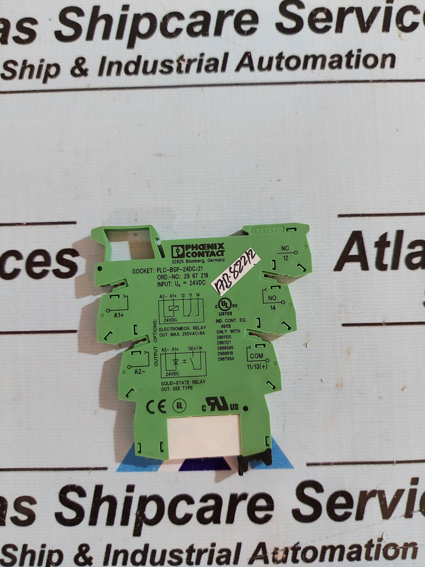 PHOENIX CONTACT PLC-BSP-24DC/21 2967219 RELAY BASE