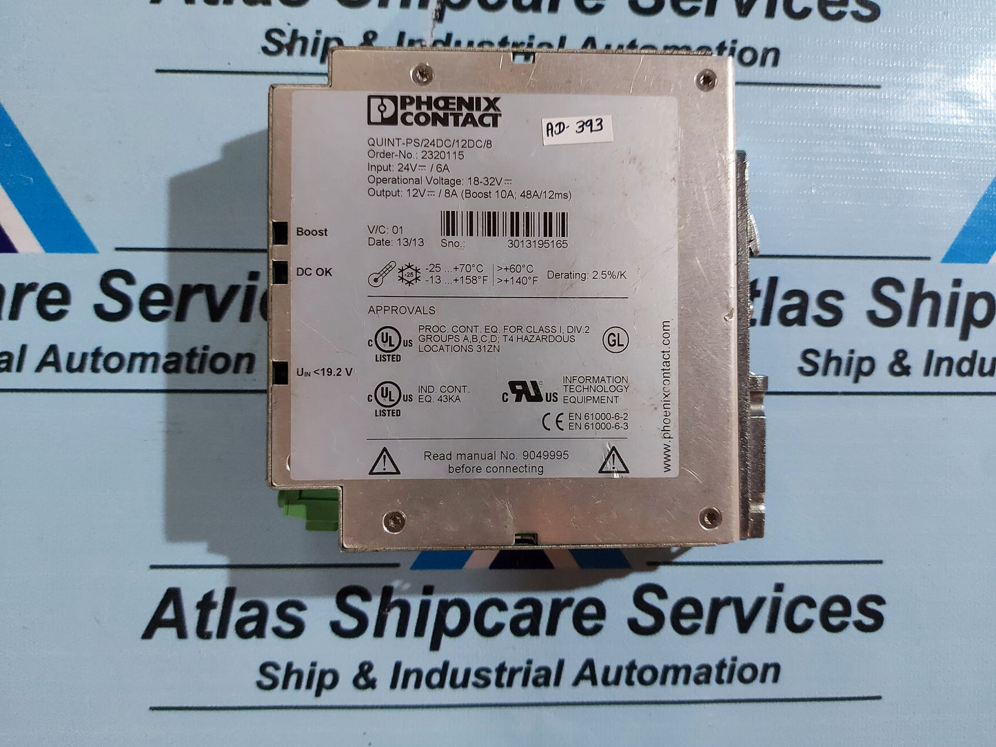 PHOENIX CONTACT QUINT-PS/24DC/12DC/8 - 2320115 DC/DC CONVERTER