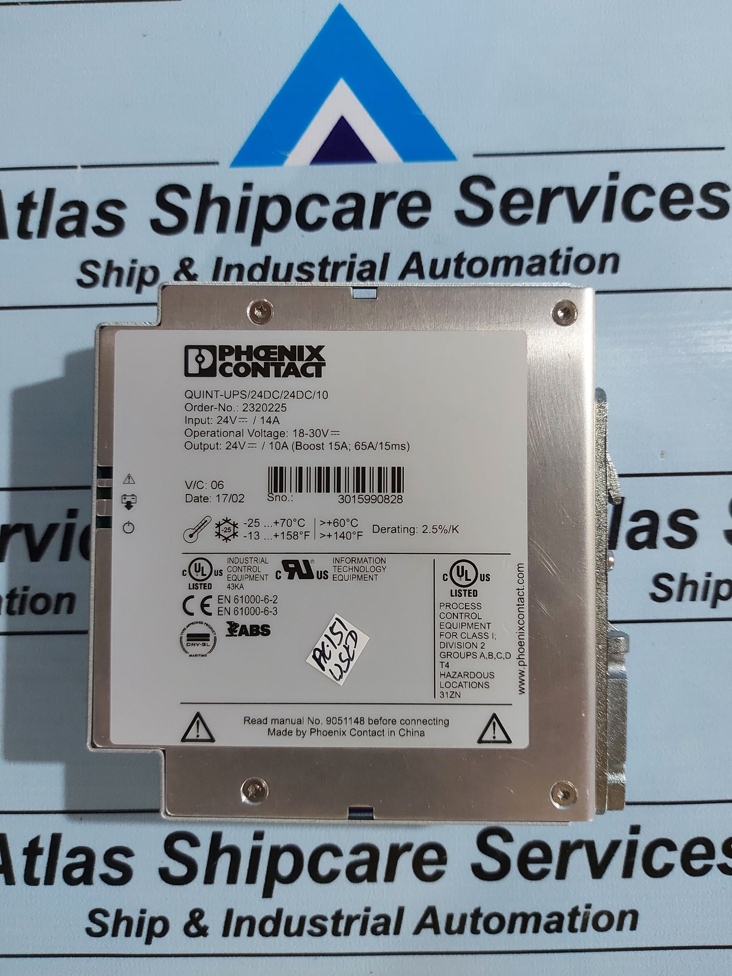 PHOENIX CONTACT QUINT-UPC/24DC/24DC/10 POWER SUPPLY