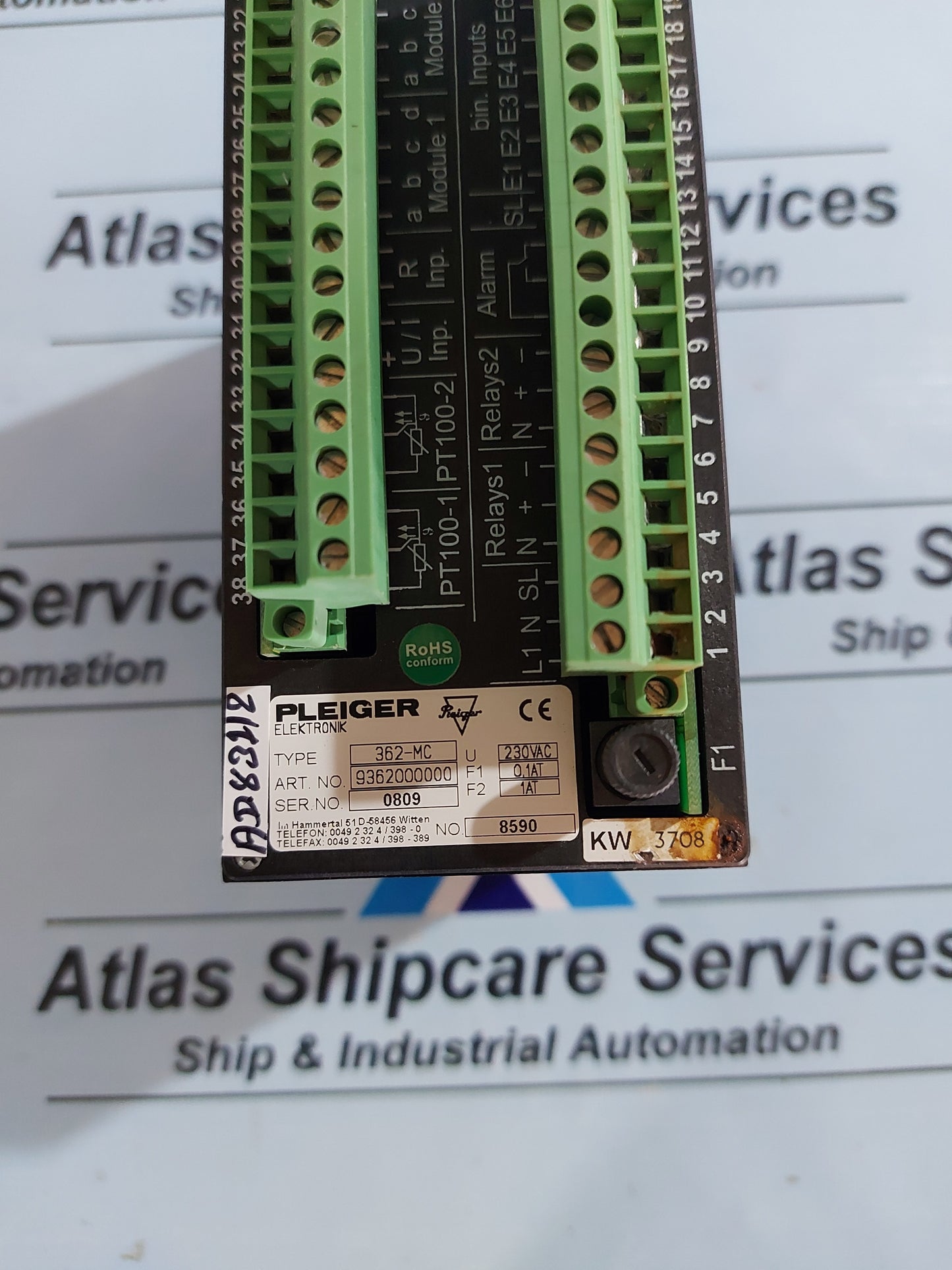 PLEIGER ELEKTRONIK 362-MC PID CONTROLLER 9362000000
