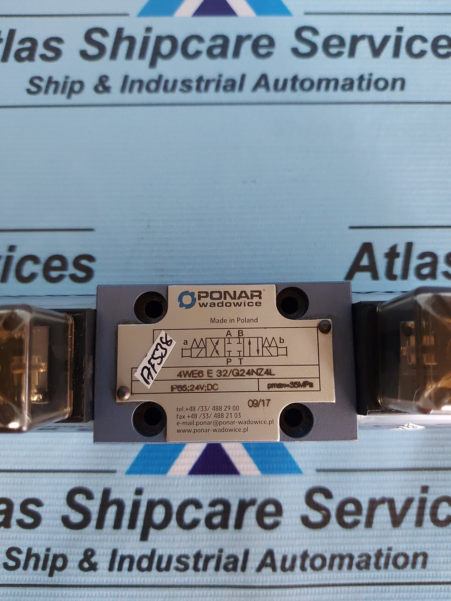 PONAR WADOWICE 4WE6 E 32/G24NZ4L HYDRAULIC SOLENOID VALVE