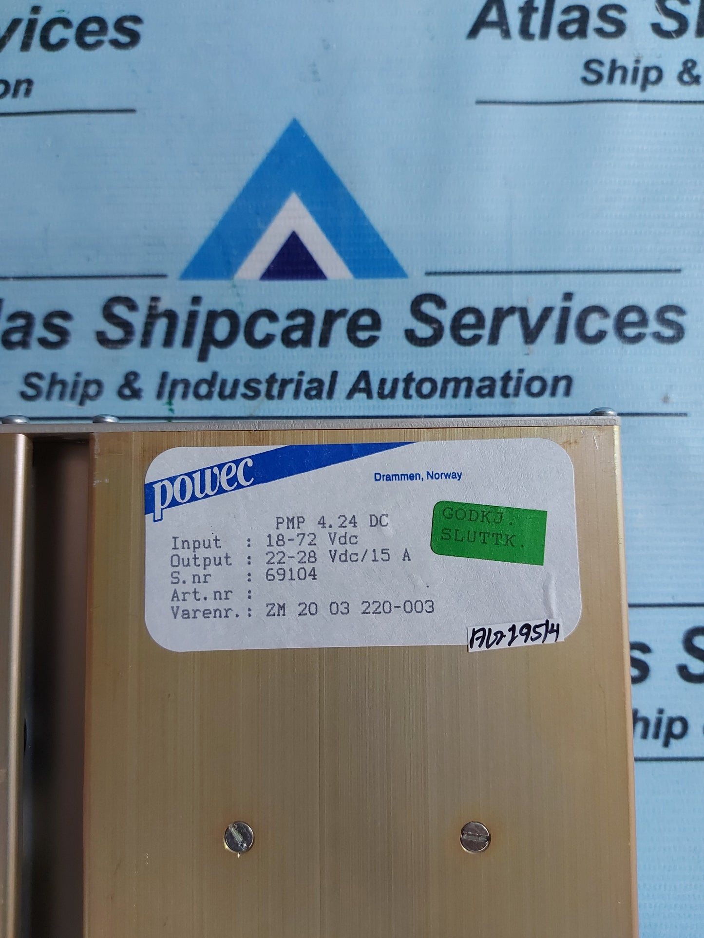 POWEC PMP 4.24 DC POWER SUPPLY ZM 20 03 220-003 AG195
