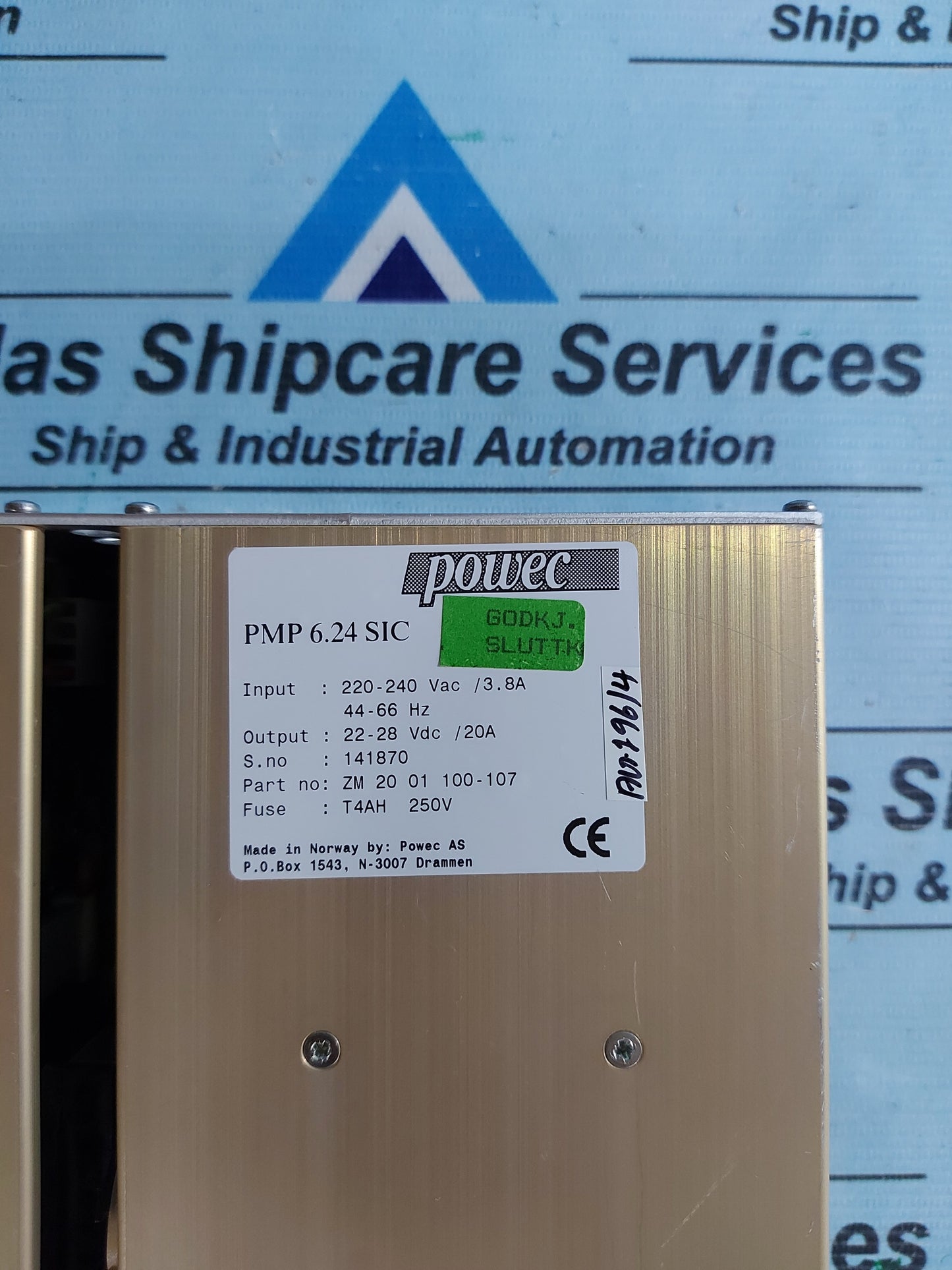 POWEC PMP 6.24 SIC POWER SUPPLY ZM 20 01 100-107 AG196