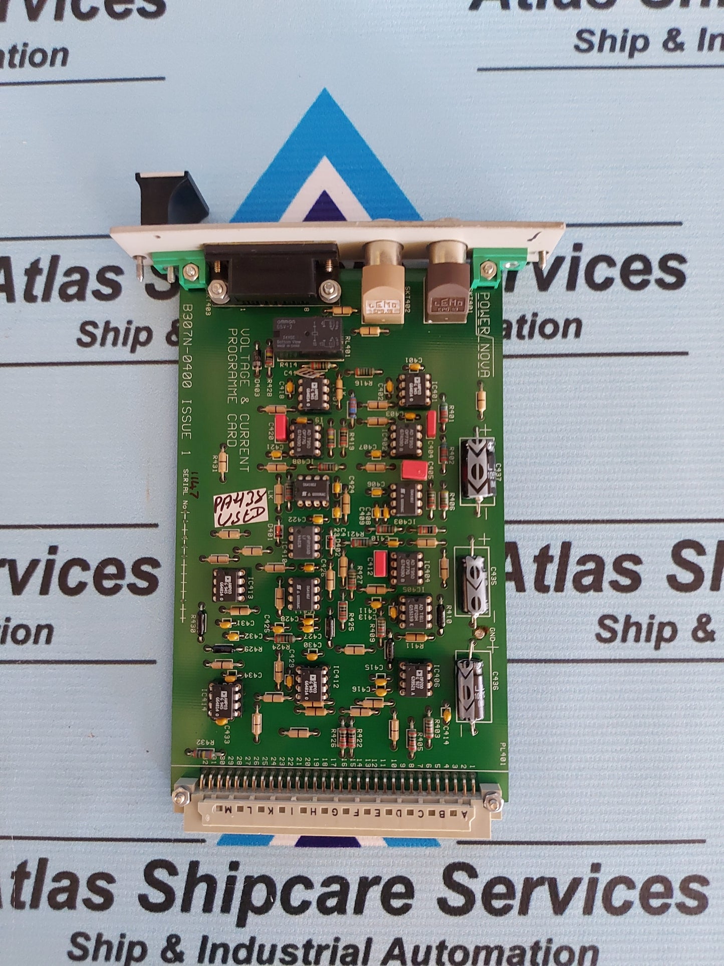 POWER NOVA B307N-0400 ISSUE 1 VOLTAGE & CURRENT PROGRAMME CARD