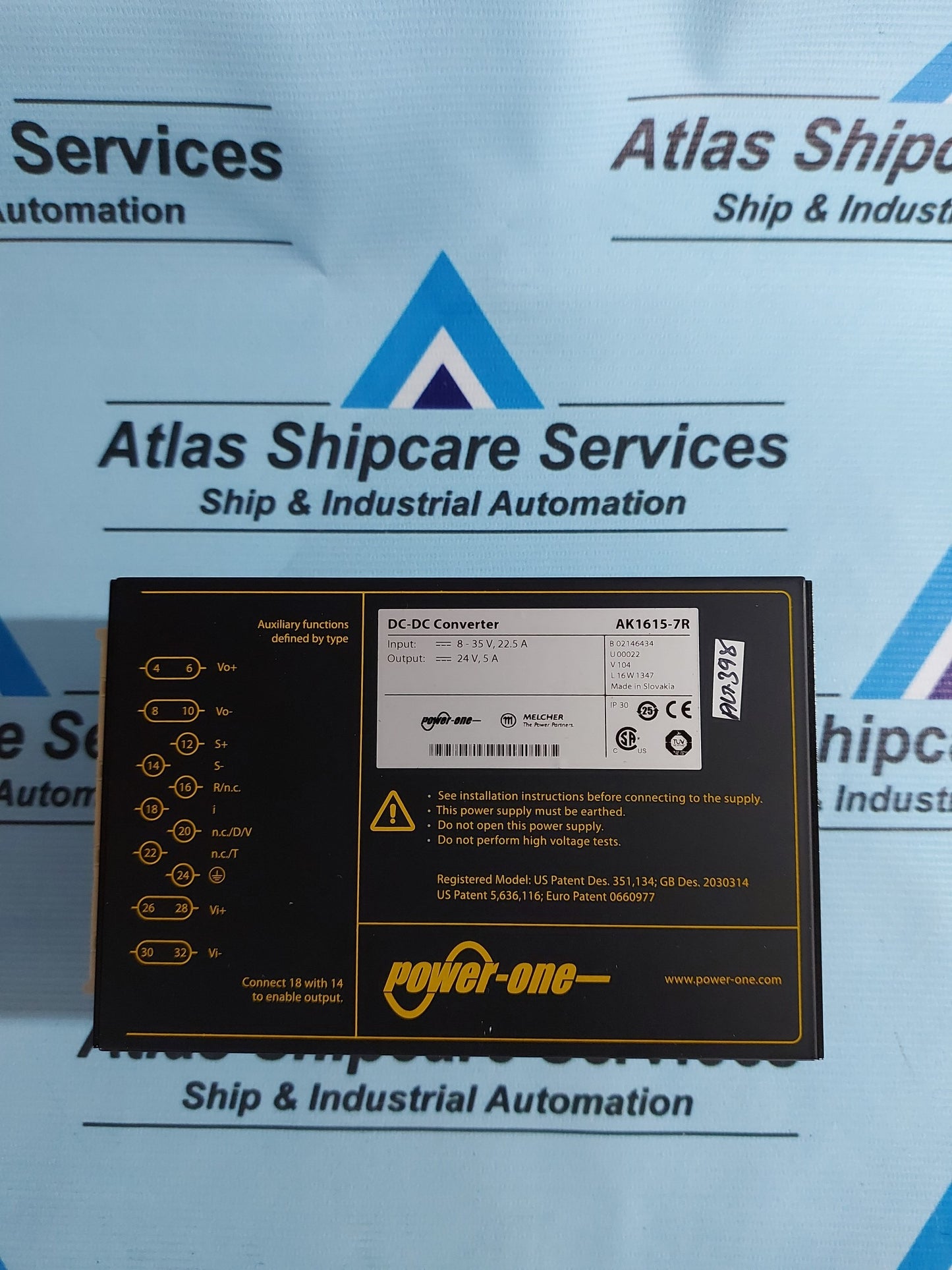 POWER-ONE AK1615-7R DC-DC CONVERTER AG398