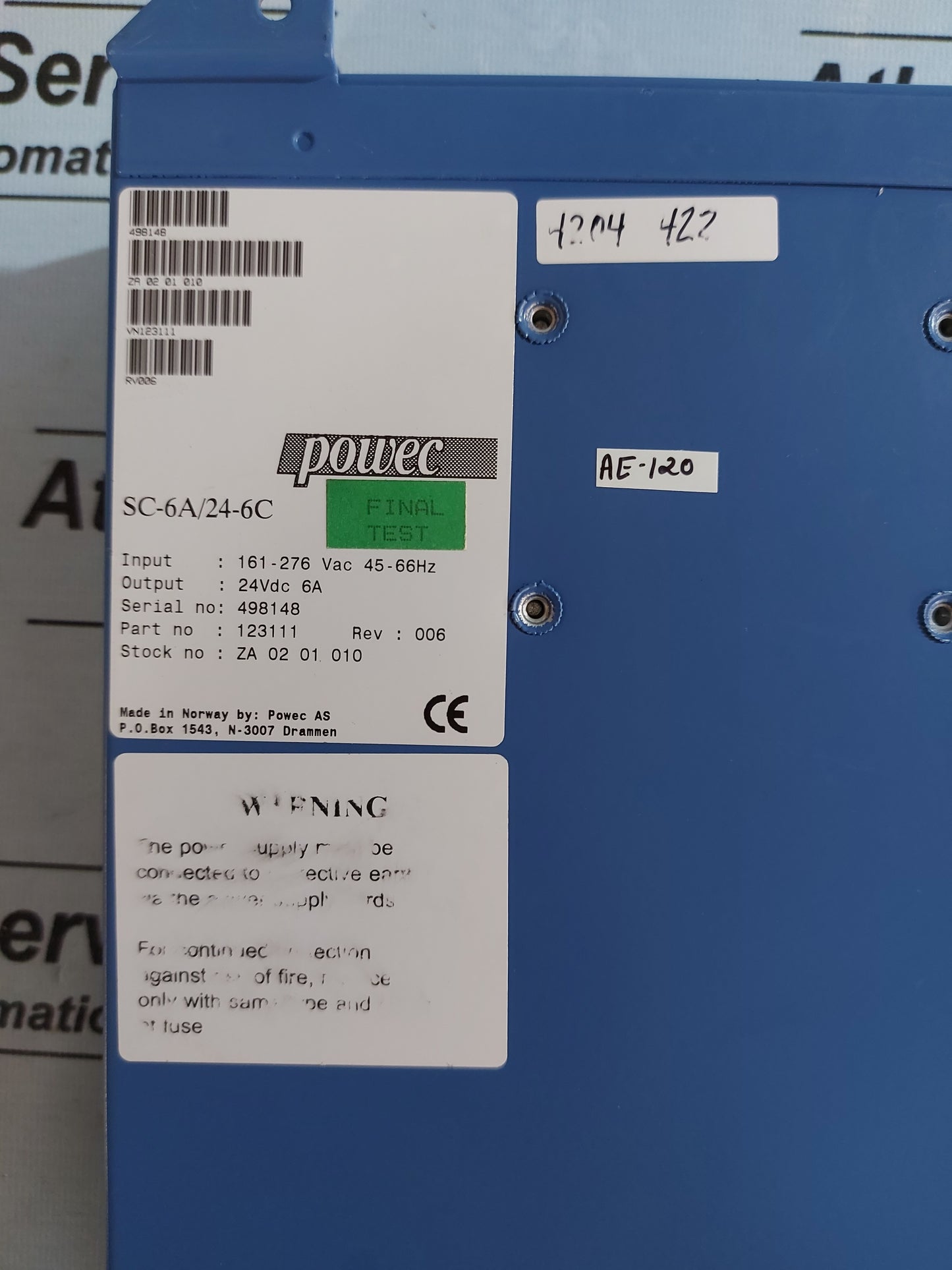 POWEC SC-6A/24-6C SWITCH MODE POWER SUPPLY