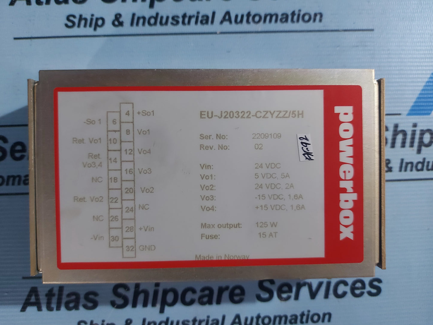 POWERBOX EU-J20322-CZYZZ/5H POWER SUPPLY