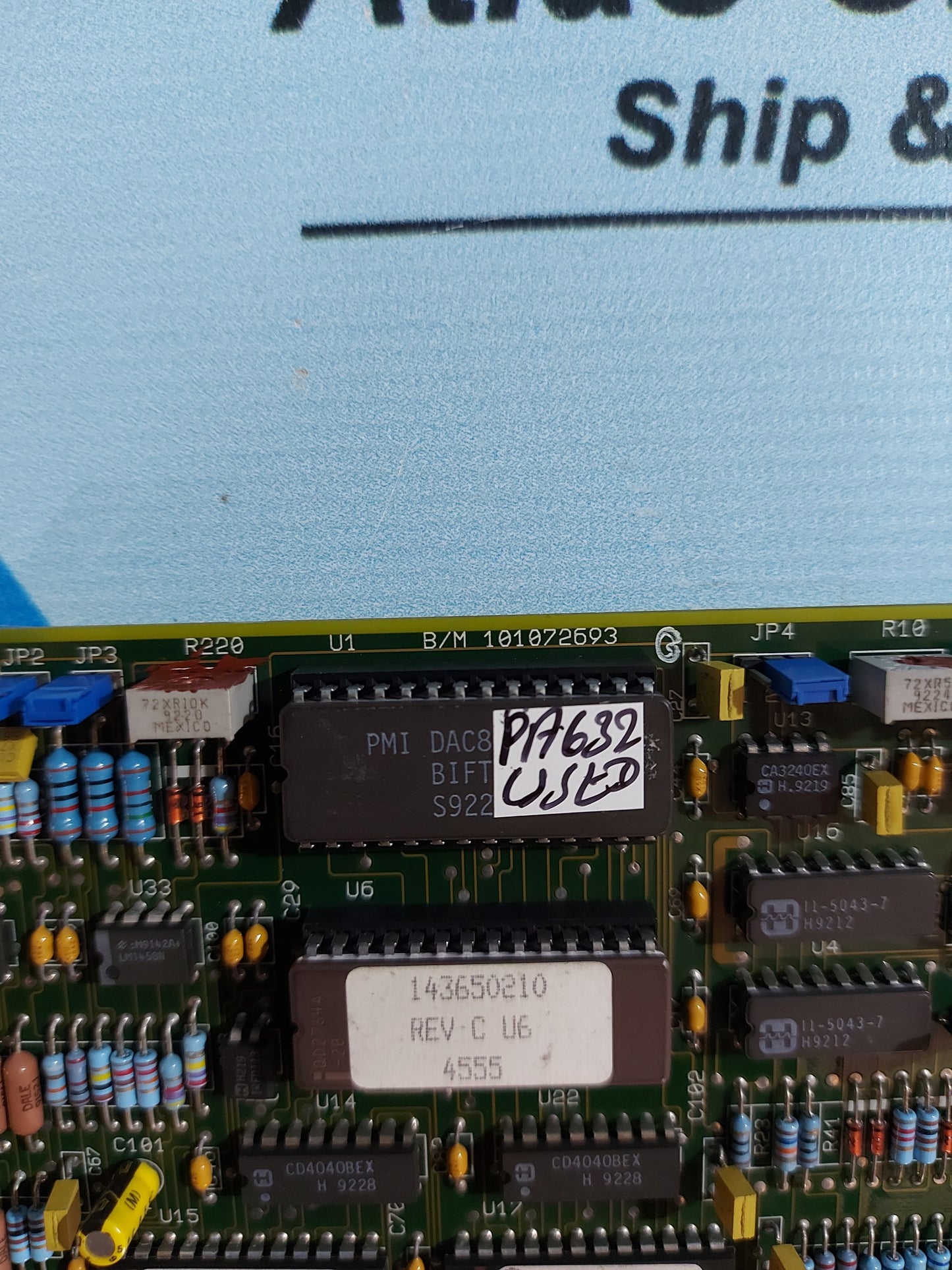 POWERWARE/EXIDE 101072693 EE S1300 3PH CONTROL BOARD REV.G 118302584 REV.D
