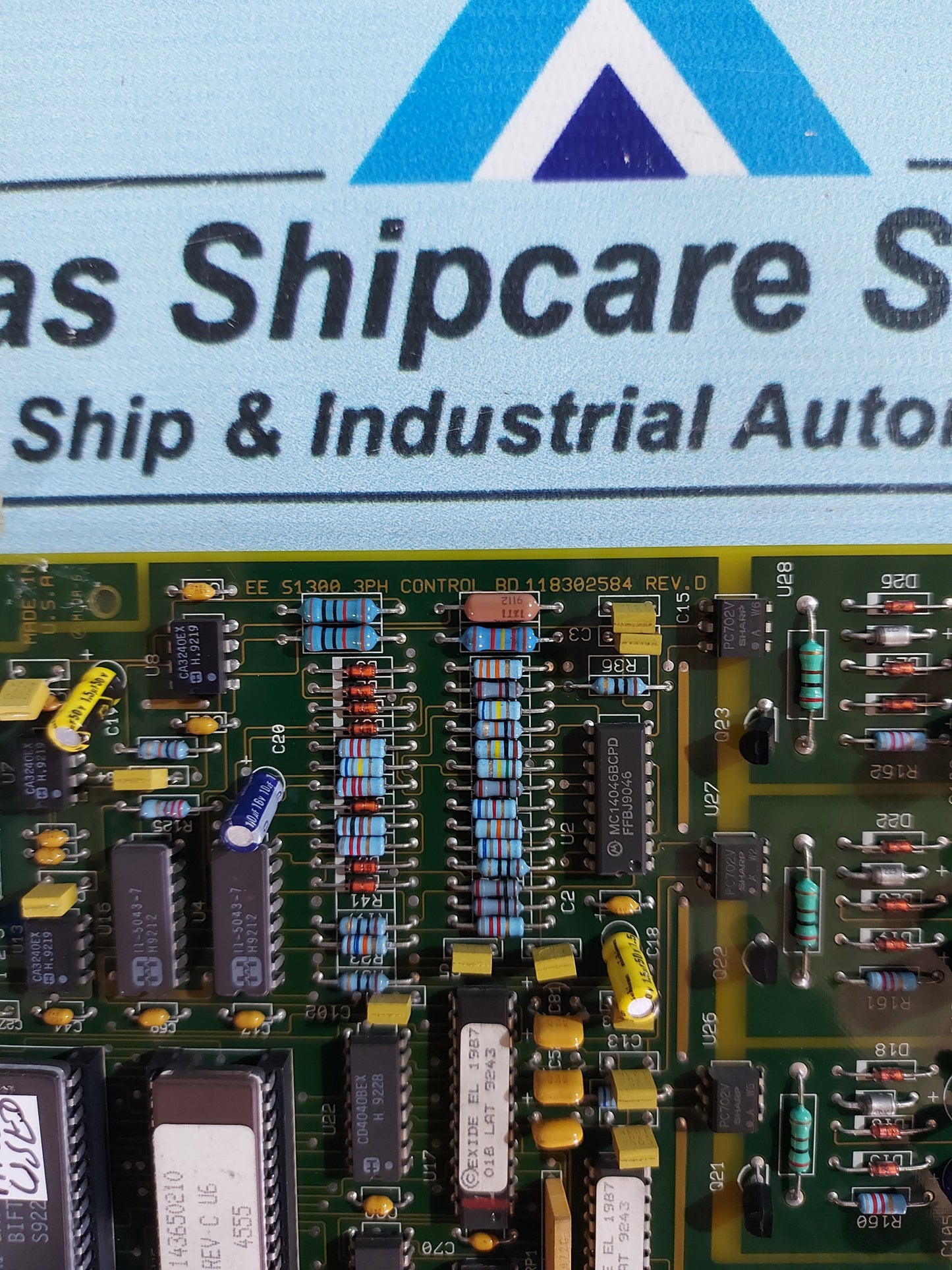 POWERWARE/EXIDE 101072693 EE S1300 3PH CONTROL BOARD REV.G 118302584 REV.D