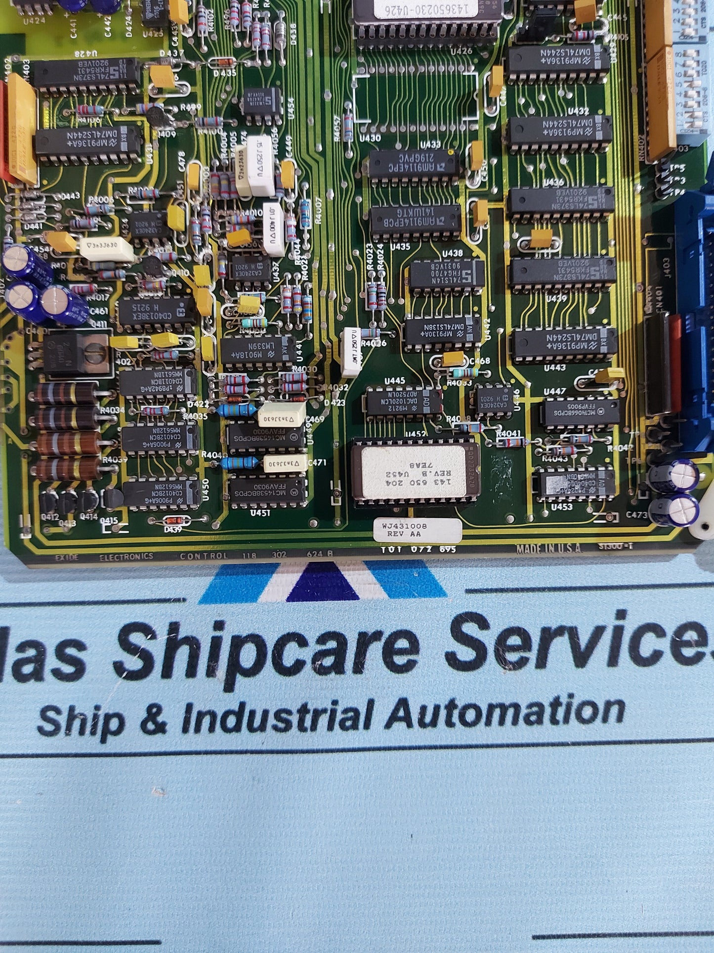 POWERWARE/EXIDE 101072695 118302624 REV.B ELECTRONIC CONTROL PCB CARD