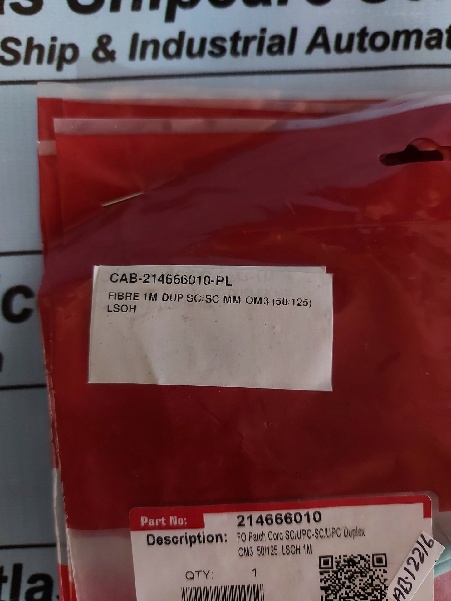 PREMIUMLINE-CABLING FO PATCH CARD SC/UPC-SC/UPC DUPLEX OM3 50/125 LSOH 1M