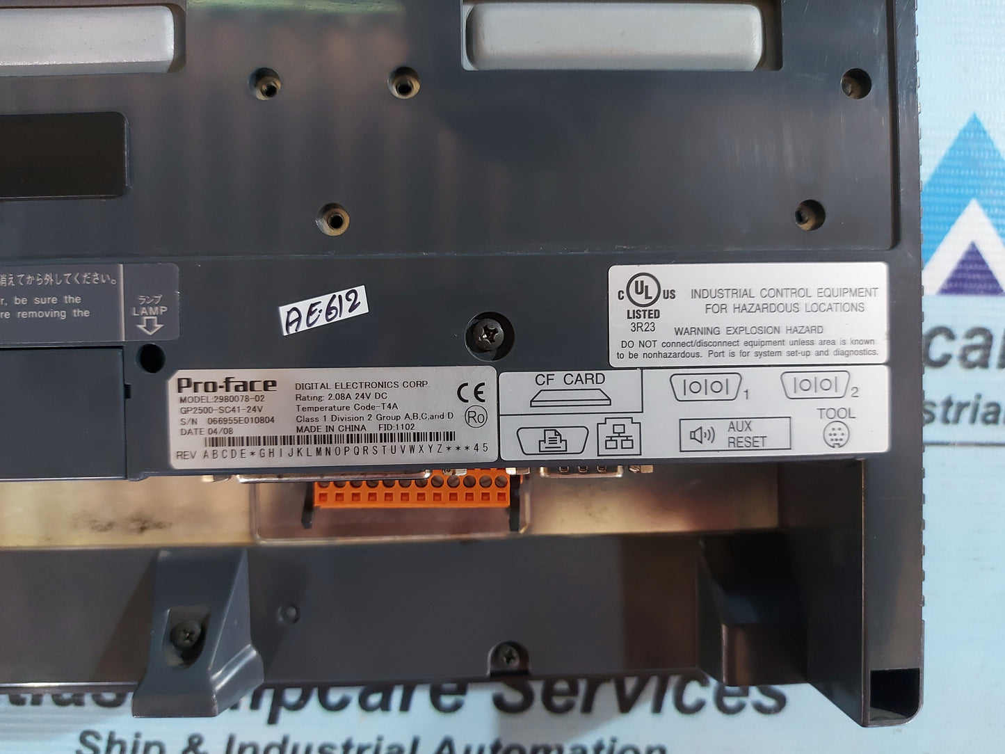 PRO-FACE 2980078-02 TOUCH SCREEN PANEL GP2500-SC41-24V