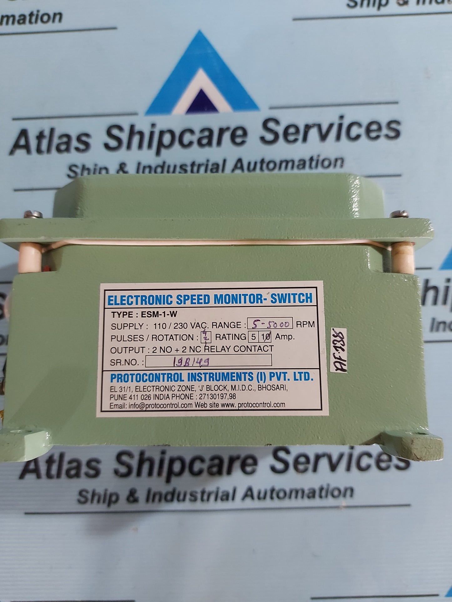 PROTOCONTROL ESM-1-W ELECTRONIC SPEED MONITOR-SWITCH