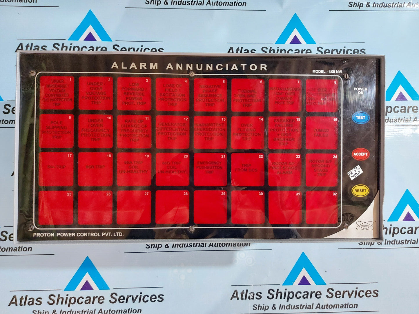PROTON POWER CONTROL 4X8 NW ALARM ANNUNCIATOR