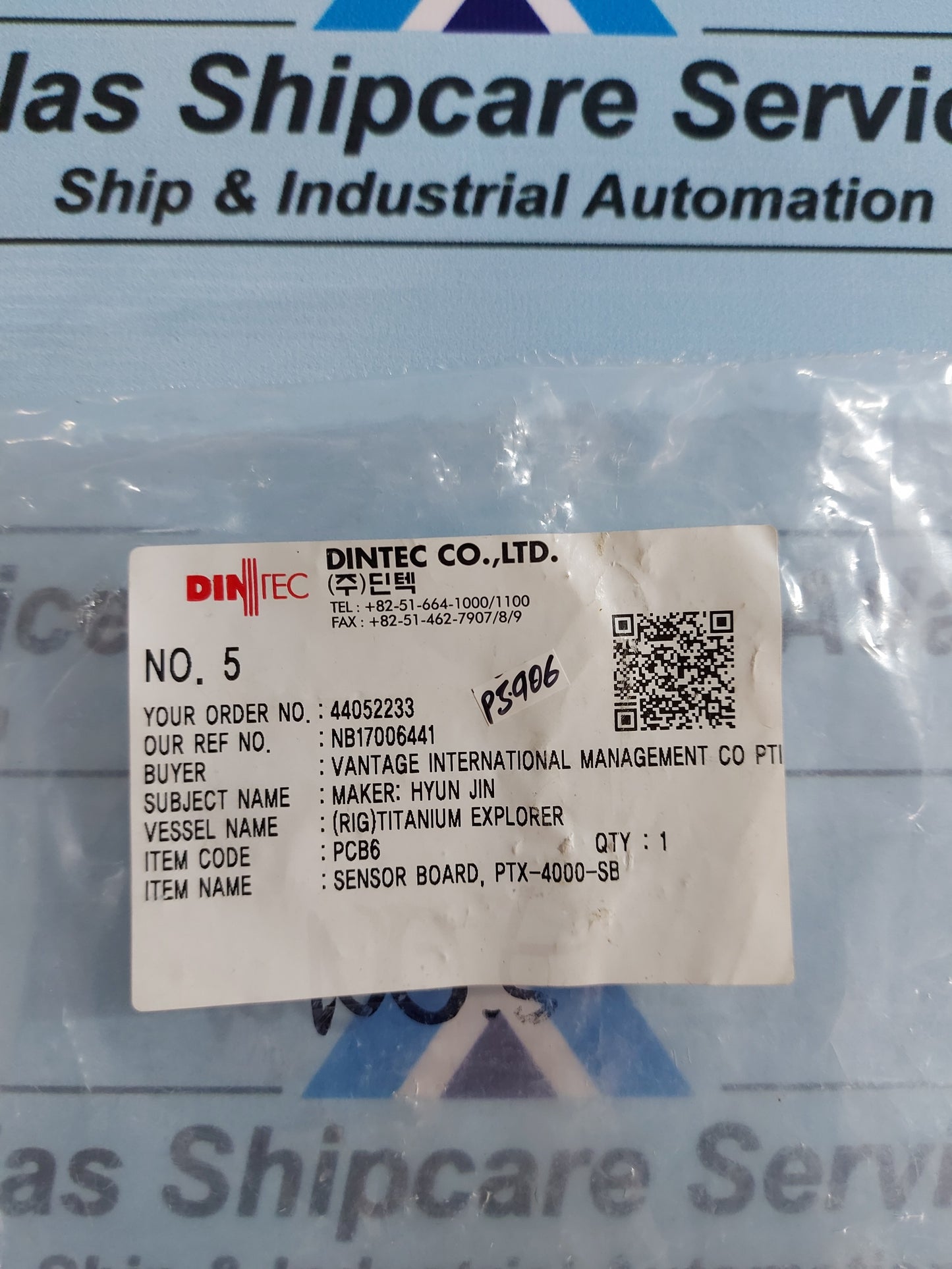 PTX-4000 SENSOR BOARD REV-D