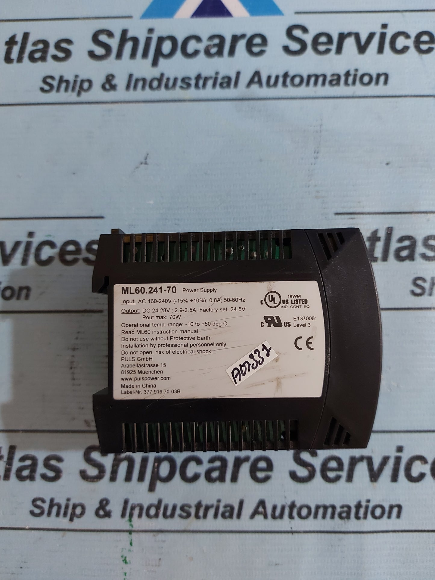 PULS MINILINE ML60.241-70 POWER SUPPLY 70W AG331