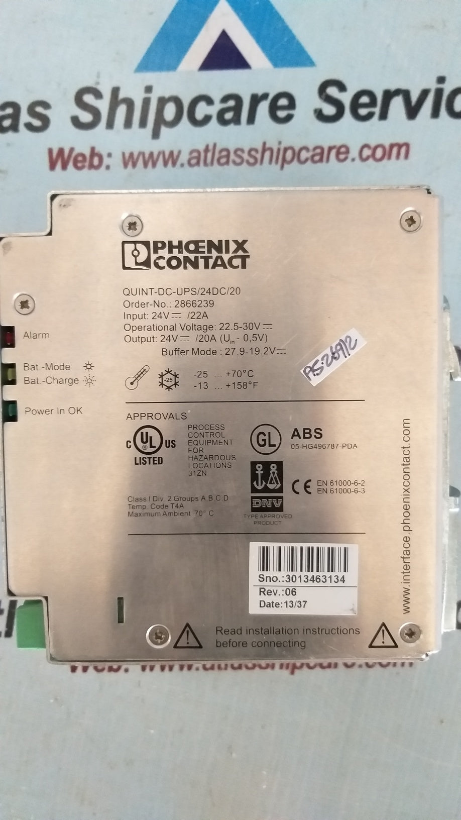 Phoenix Contact QUINT DC-UPS 20A Uninterruptible Power Supply