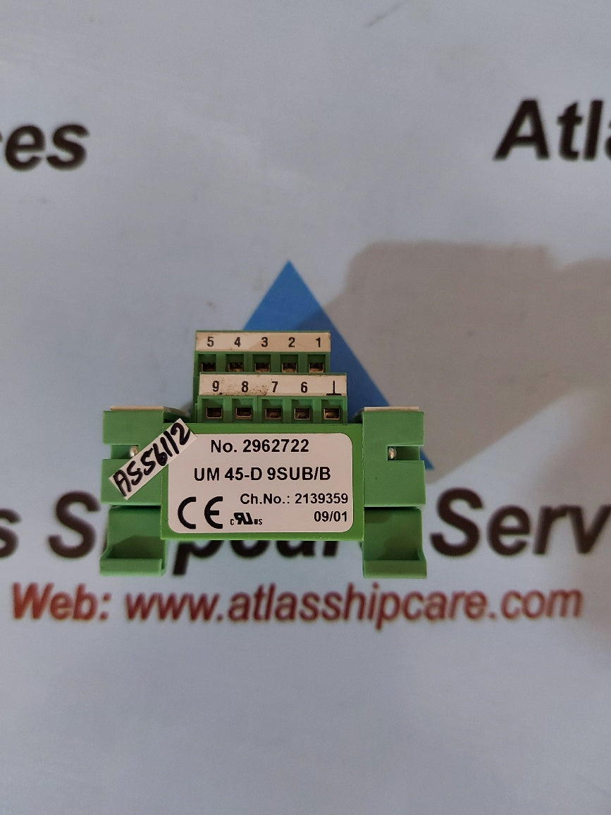Phoenix Contact UM 45-D 9SUB/B 2962722 Interface Module