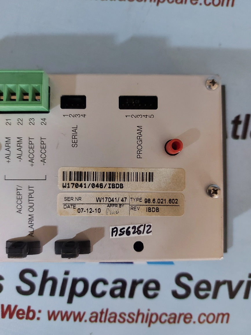 Praxis Automation 98.6.021.602 Ship Monitoring Panel