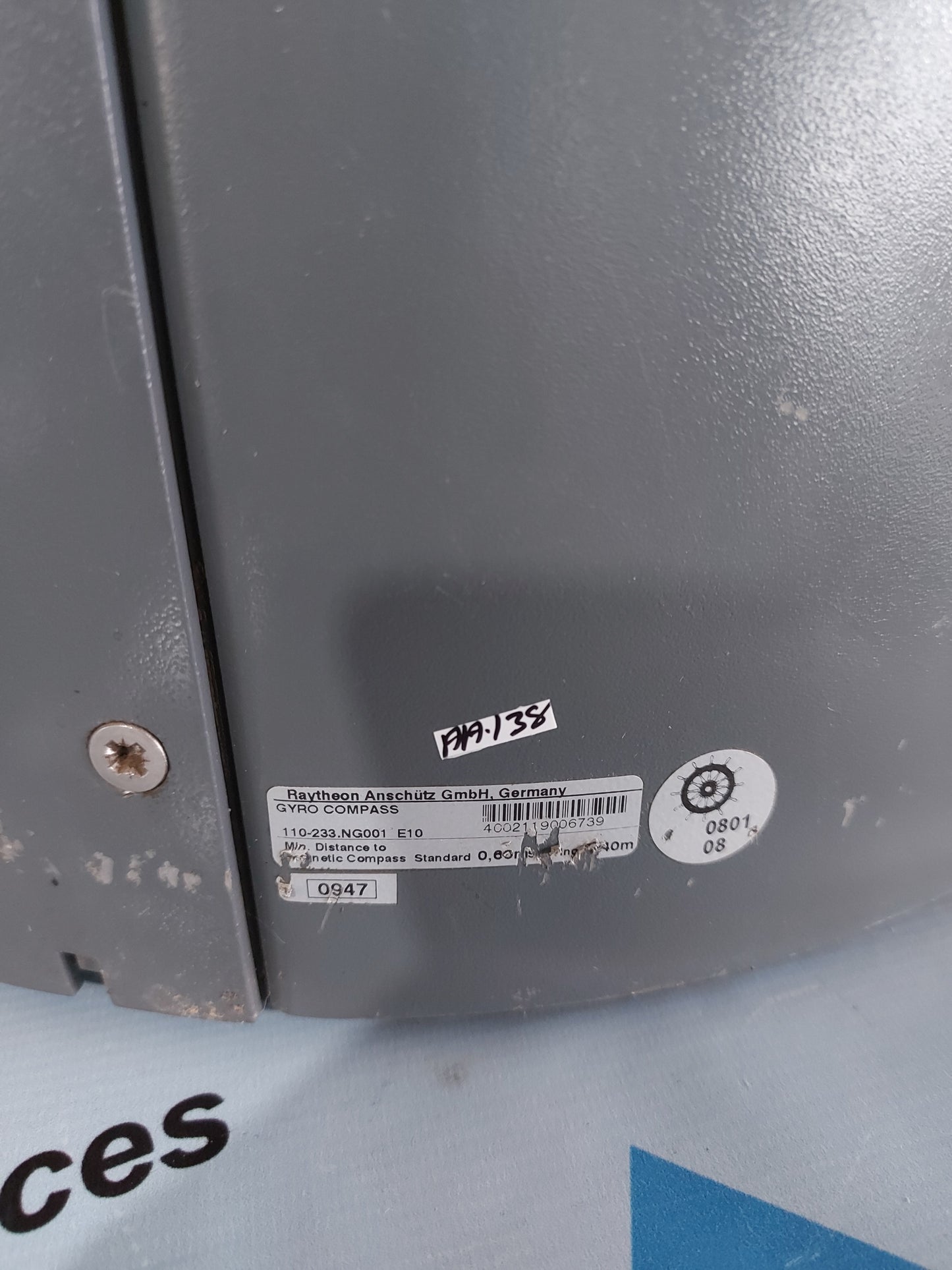 RAYTHEON ANSCHUTZ GYRO COMPASS STD 22