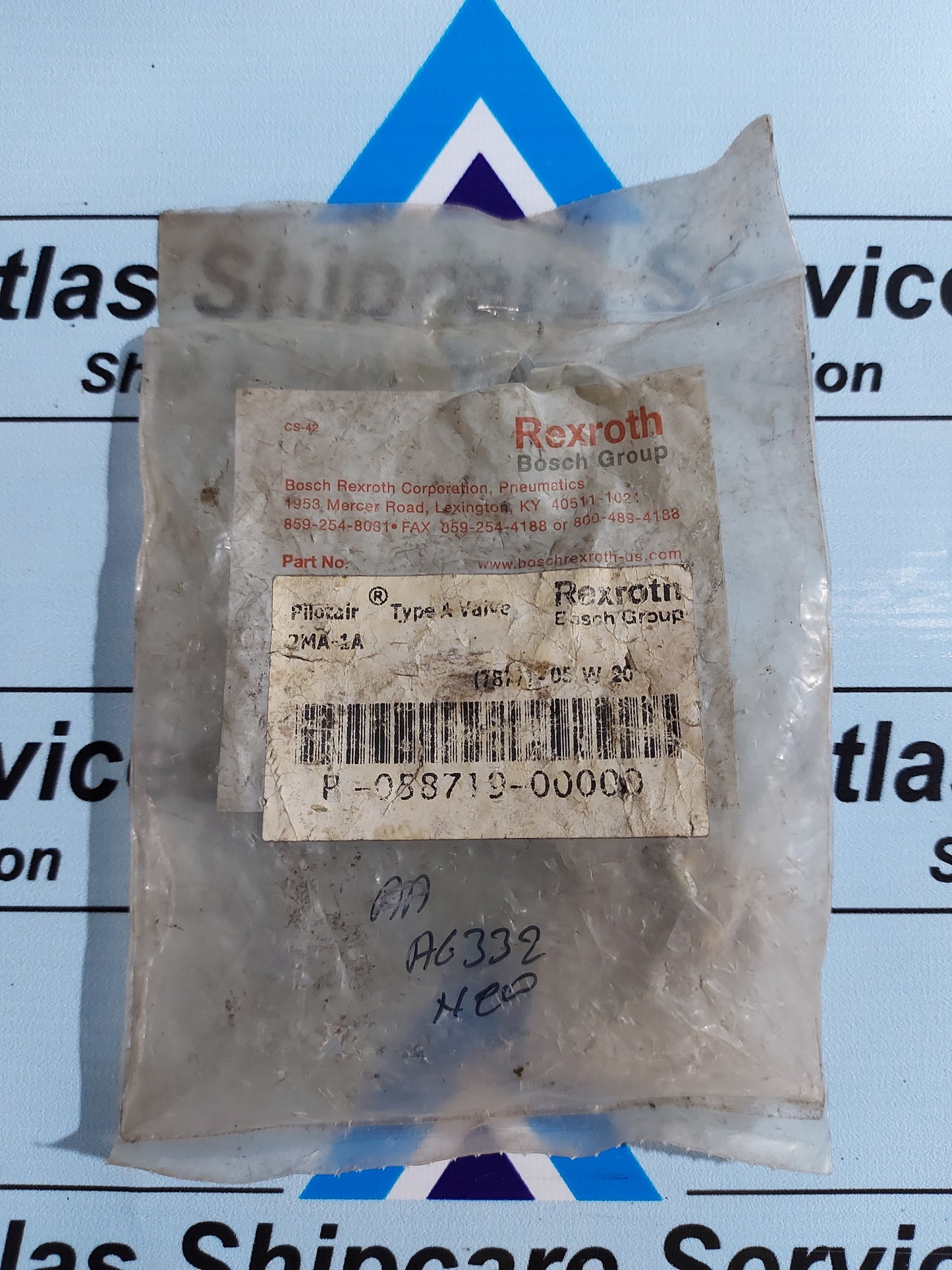 REXROTH 2MA-1A P58719 3-WAY PILOT AIR VALVE