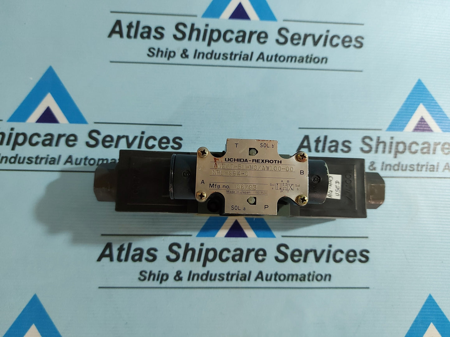 REXROTH 4WE6T-51-NO/AW100-00-NPL-994-0 HYDRAULIC DIRECTIONAL SOLENOID VALVE AG449