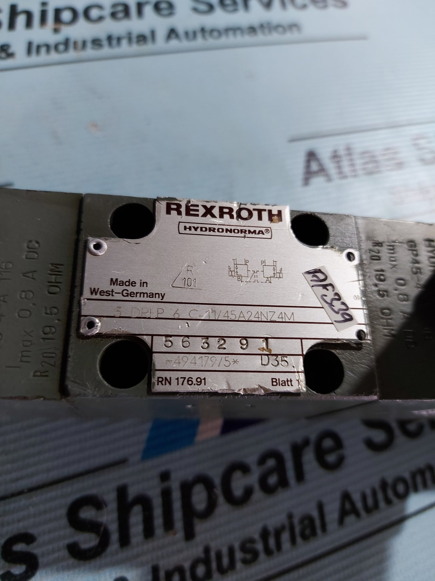 REXROTH HYDRONORMA 3DREP 6 C-11/45A24NZ4M PROPORTIONAL PRESSURE REDUCING VALVE